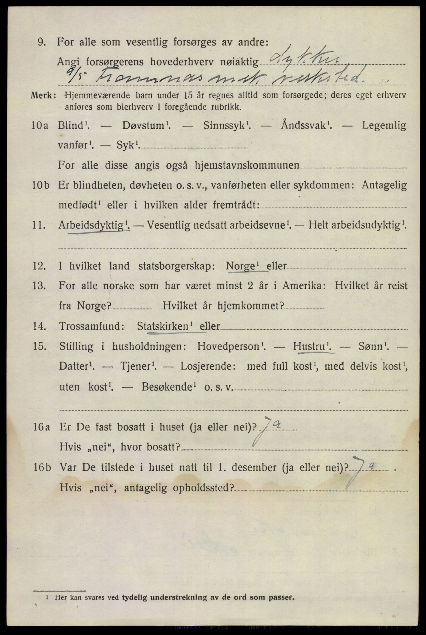 SAKO, 1920 census for Sandeherred, 1920, p. 19669