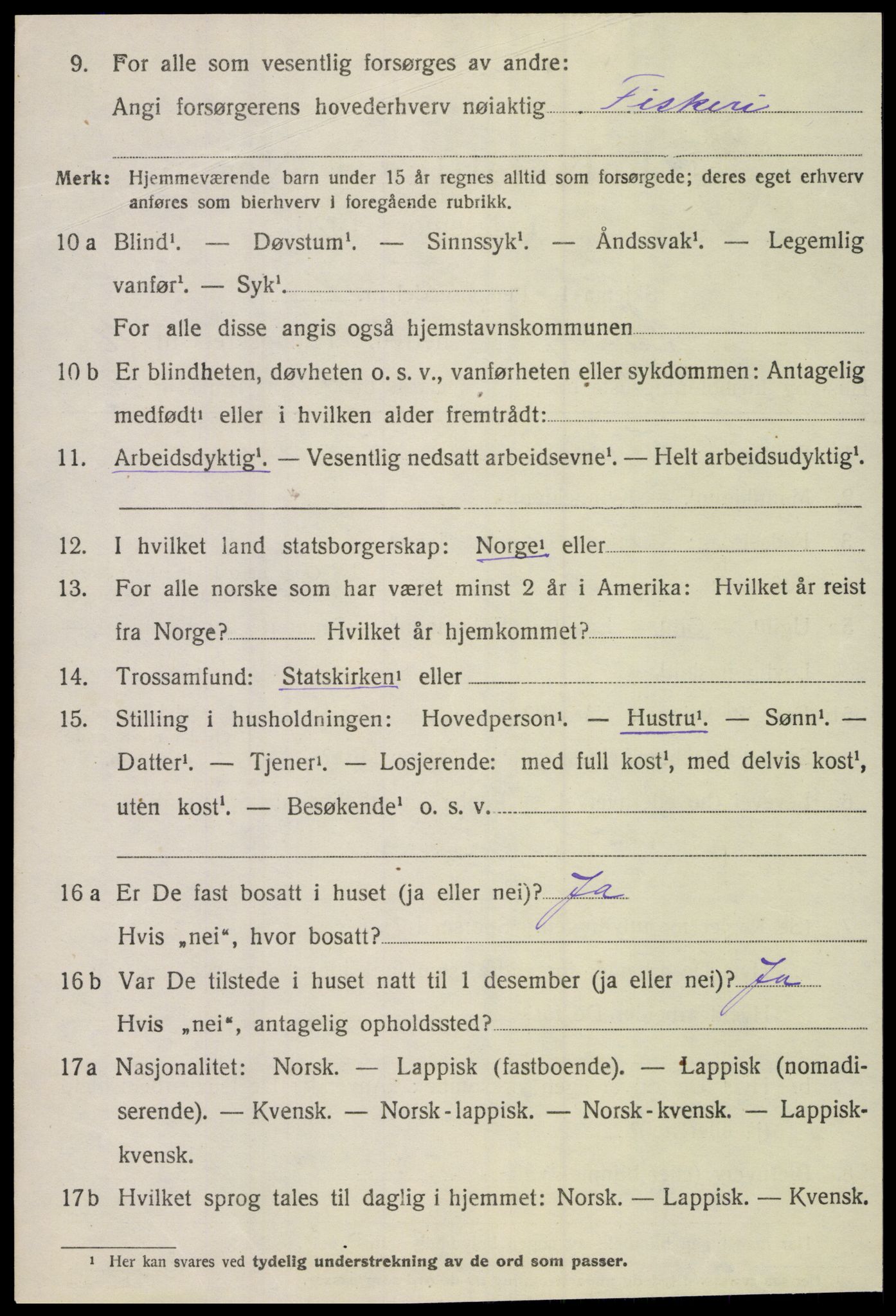 SAT, 1920 census for Lurøy, 1920, p. 5982