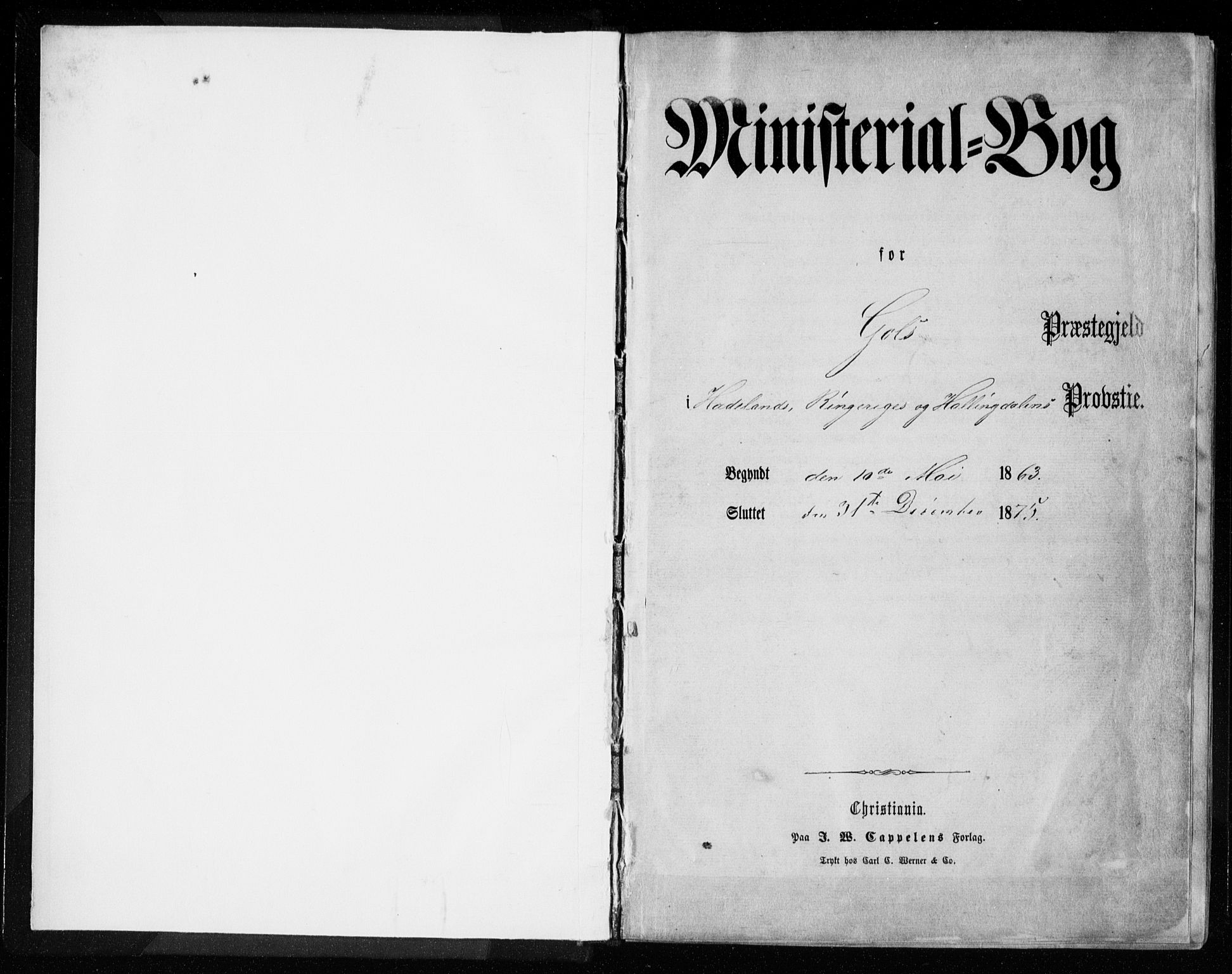 Gol kirkebøker, AV/SAKO-A-226/F/Fa/L0003: Parish register (official) no. I 3, 1863-1875