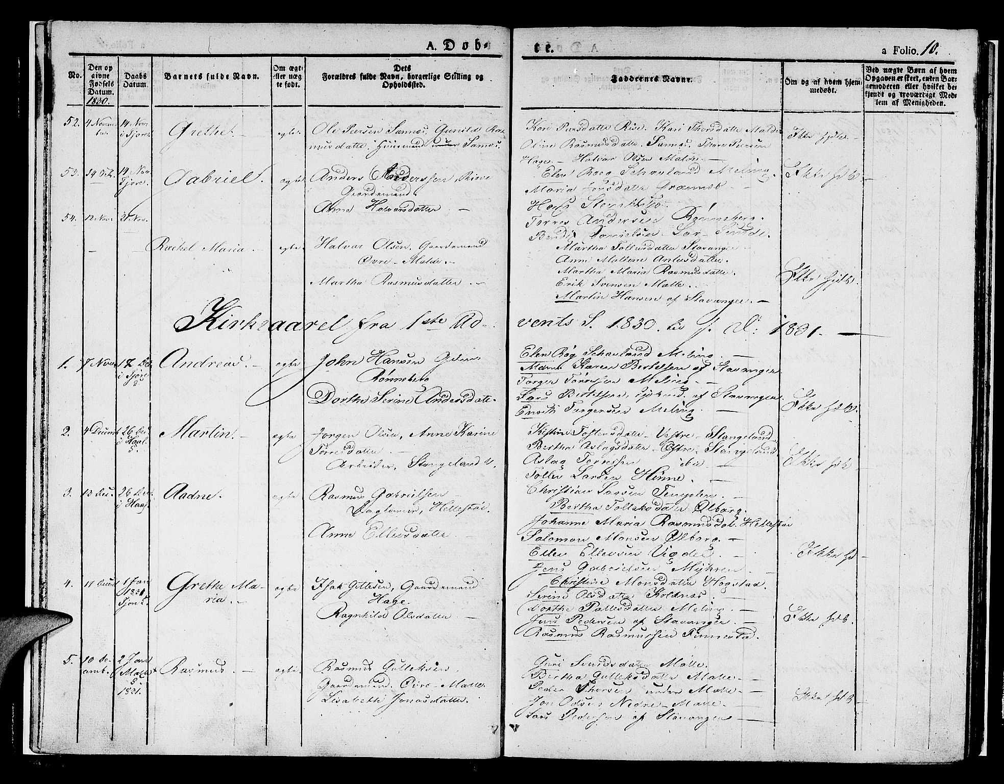 Håland sokneprestkontor, AV/SAST-A-101802/001/30BA/L0005: Parish register (official) no. A 5, 1829-1841, p. 10