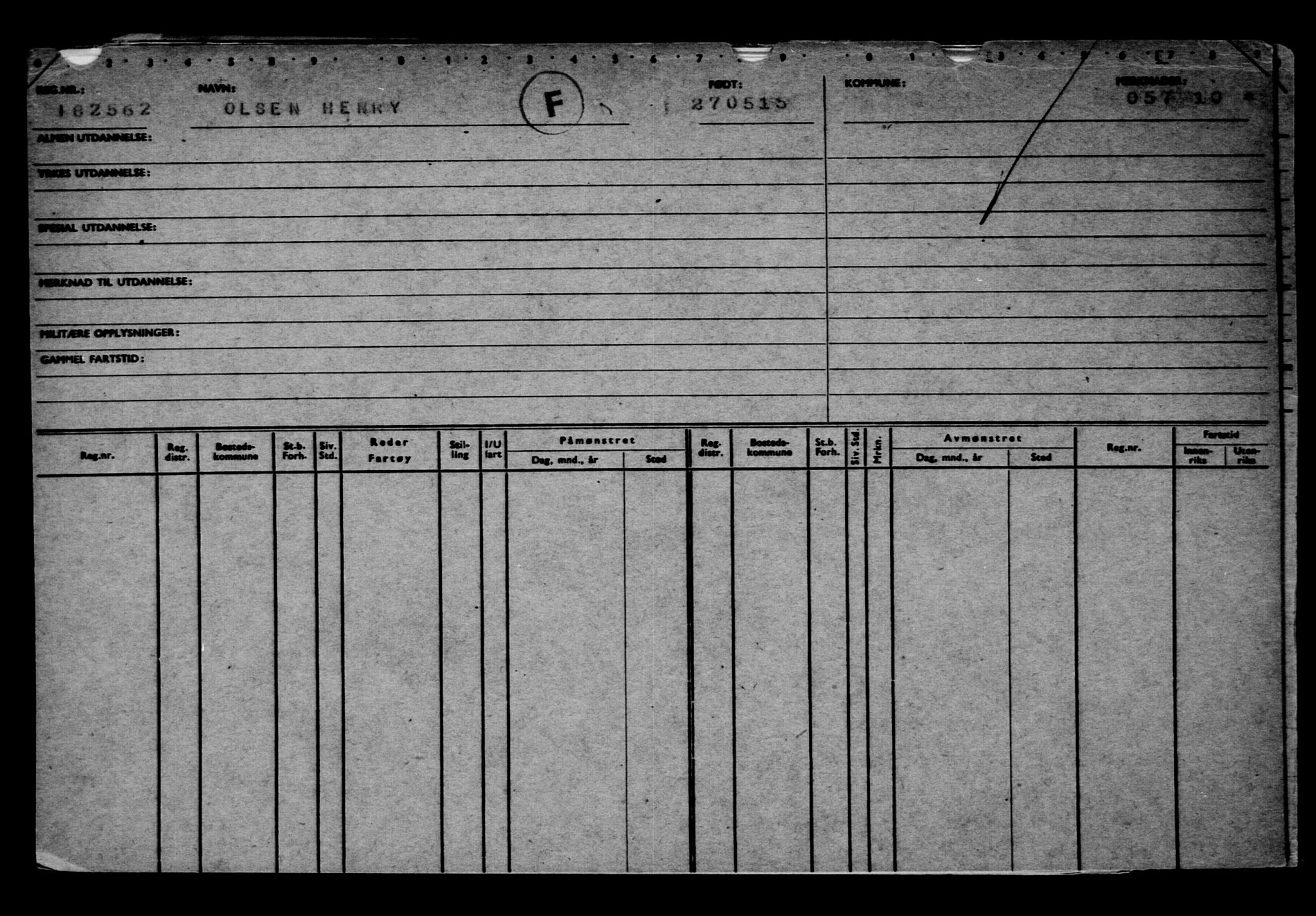 Direktoratet for sjømenn, AV/RA-S-3545/G/Gb/L0130: Hovedkort, 1915, p. 158