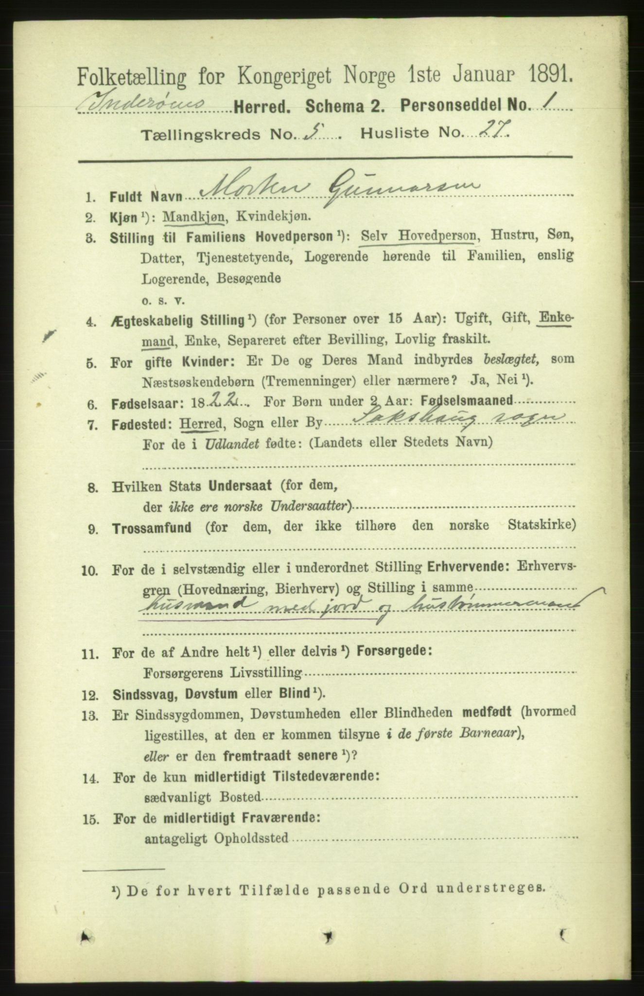 RA, 1891 census for 1729 Inderøy, 1891, p. 2908