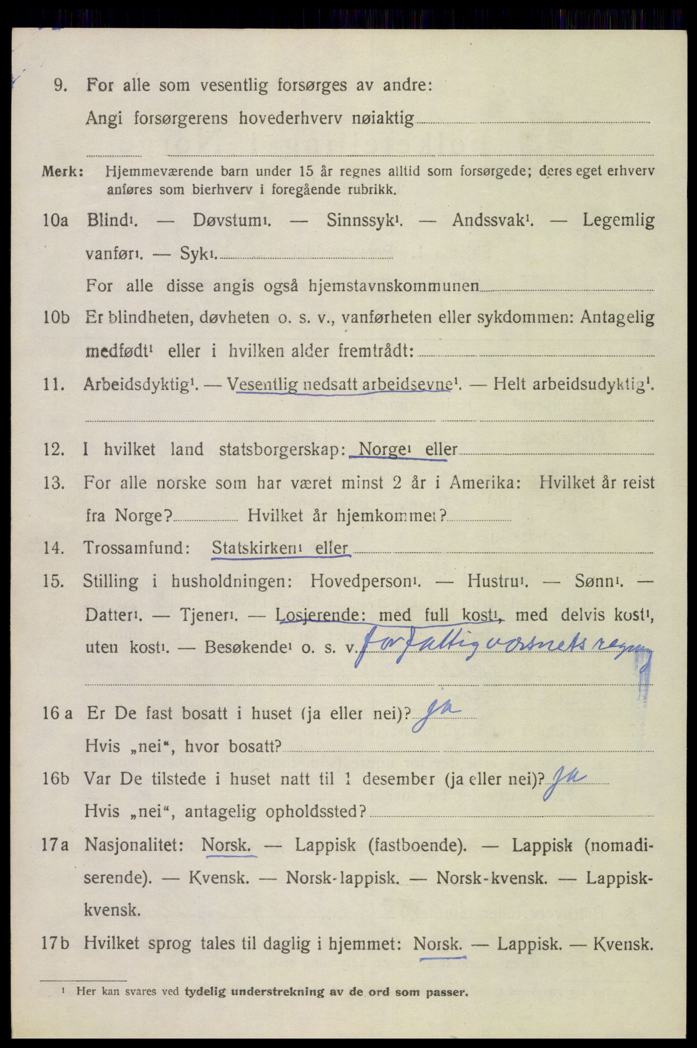 SAT, 1920 census for Øksnes, 1920, p. 5097