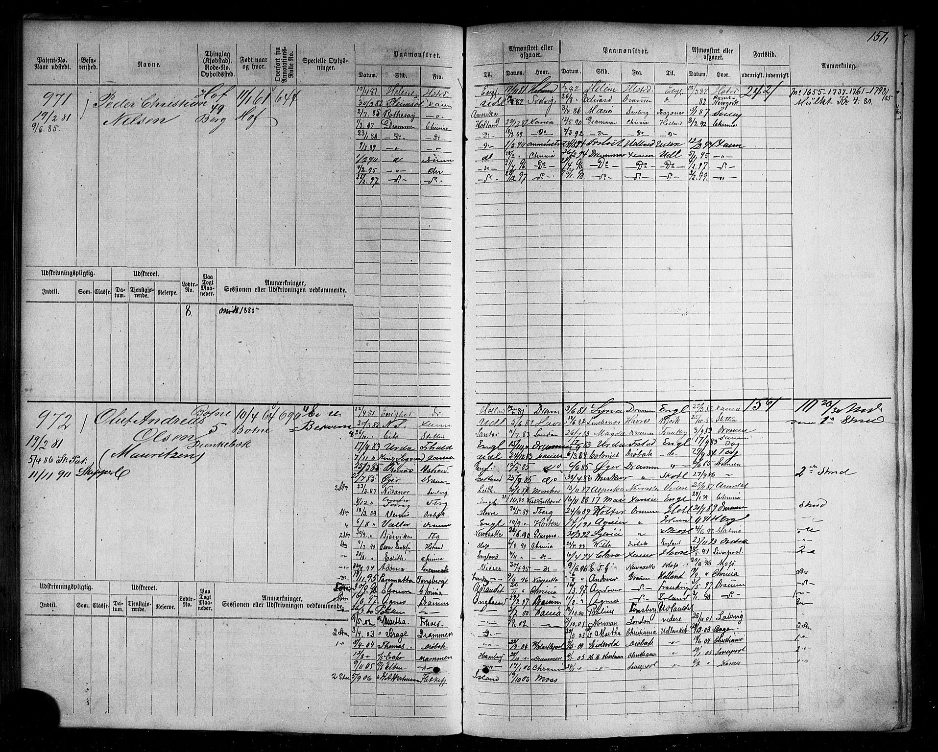 Holmestrand innrulleringskontor, AV/SAKO-A-1151/F/Fc/L0004: Hovedrulle, 1872-1913, p. 189