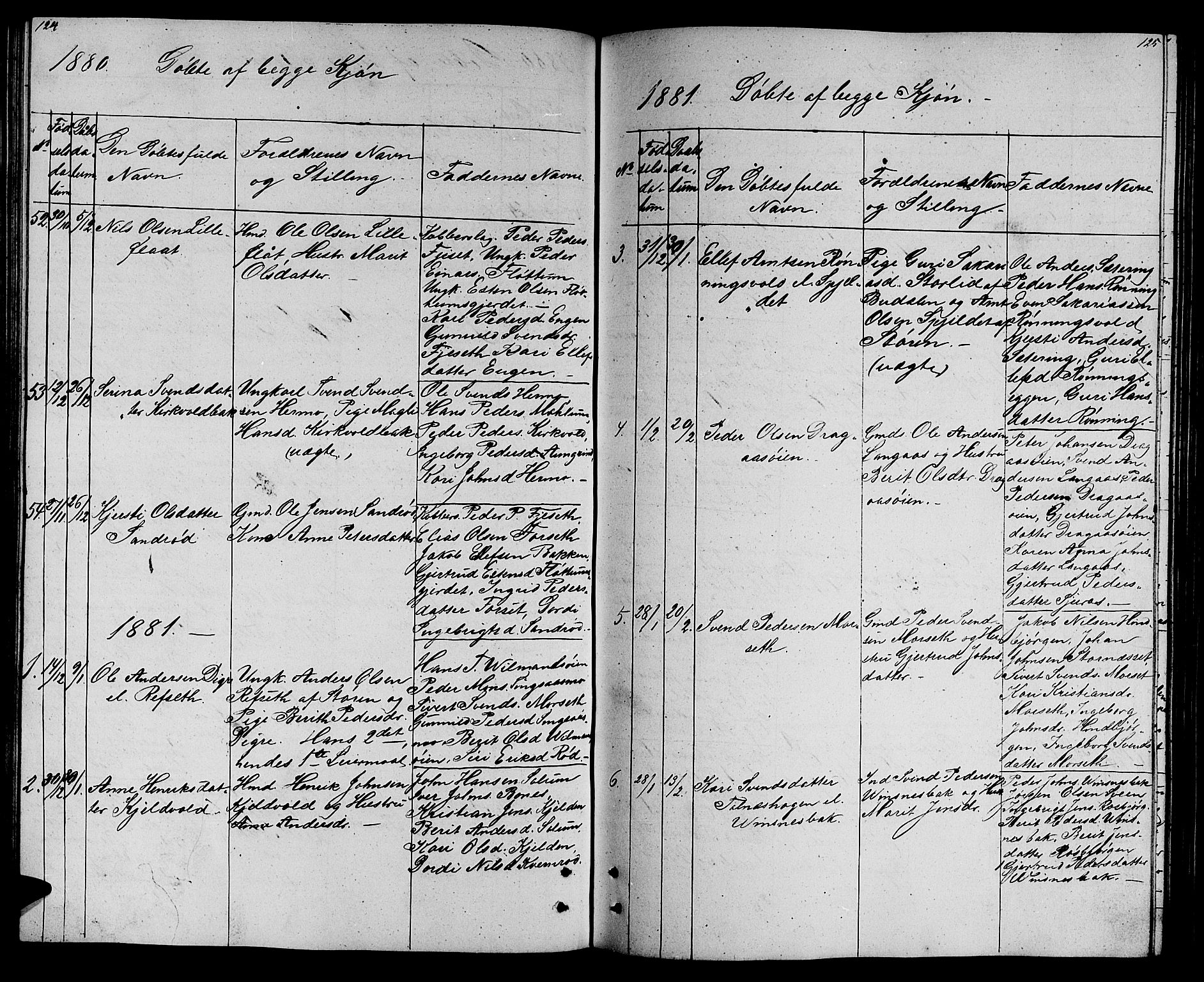 Ministerialprotokoller, klokkerbøker og fødselsregistre - Sør-Trøndelag, SAT/A-1456/688/L1027: Parish register (copy) no. 688C02, 1861-1889, p. 124-125