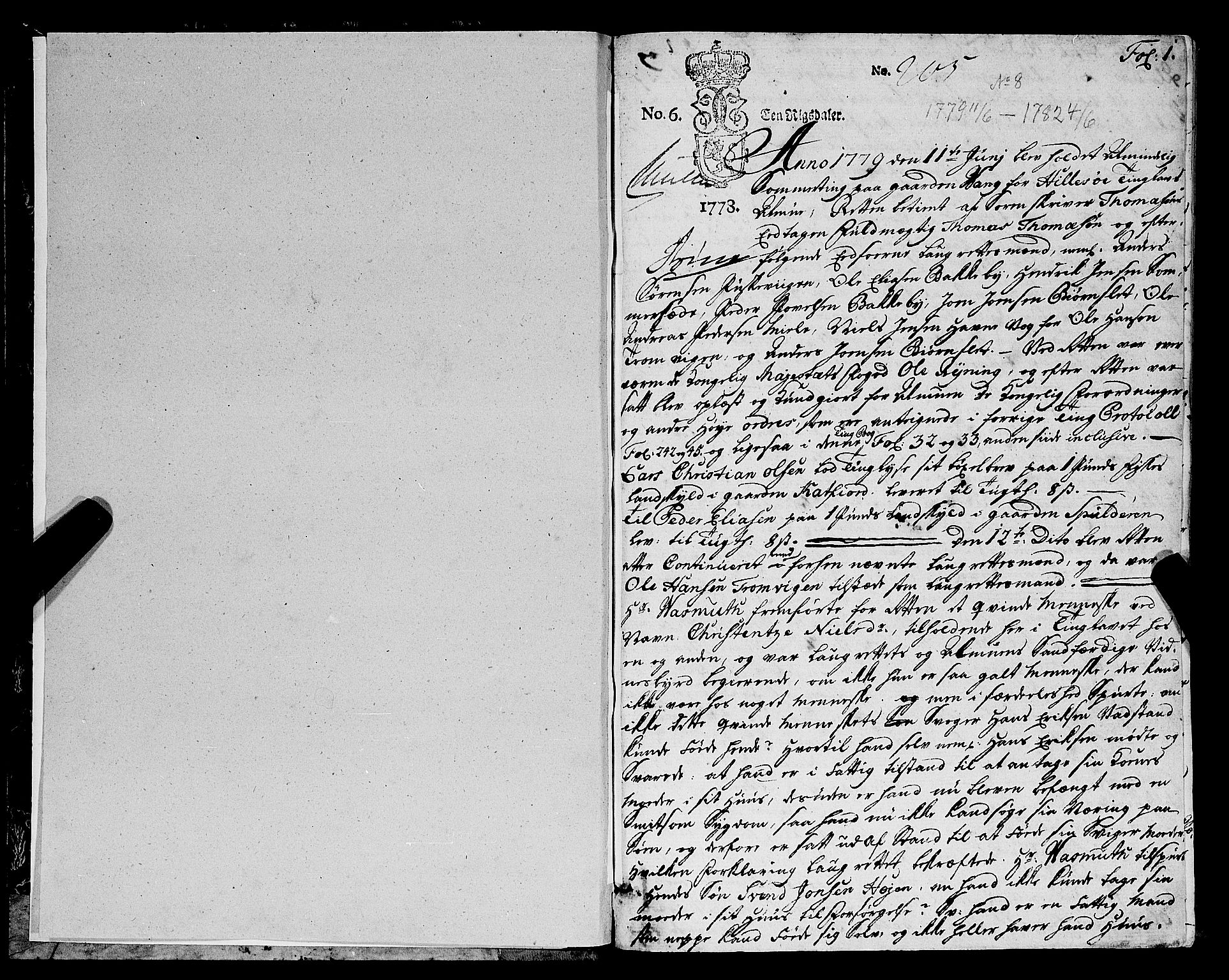 Senja og Tromsø sorenskriveri , SATØ/SATØ-31/F/Fa/L0053: Justisprotokoller/tingbøker, 1779-1782, p. 0b-1a
