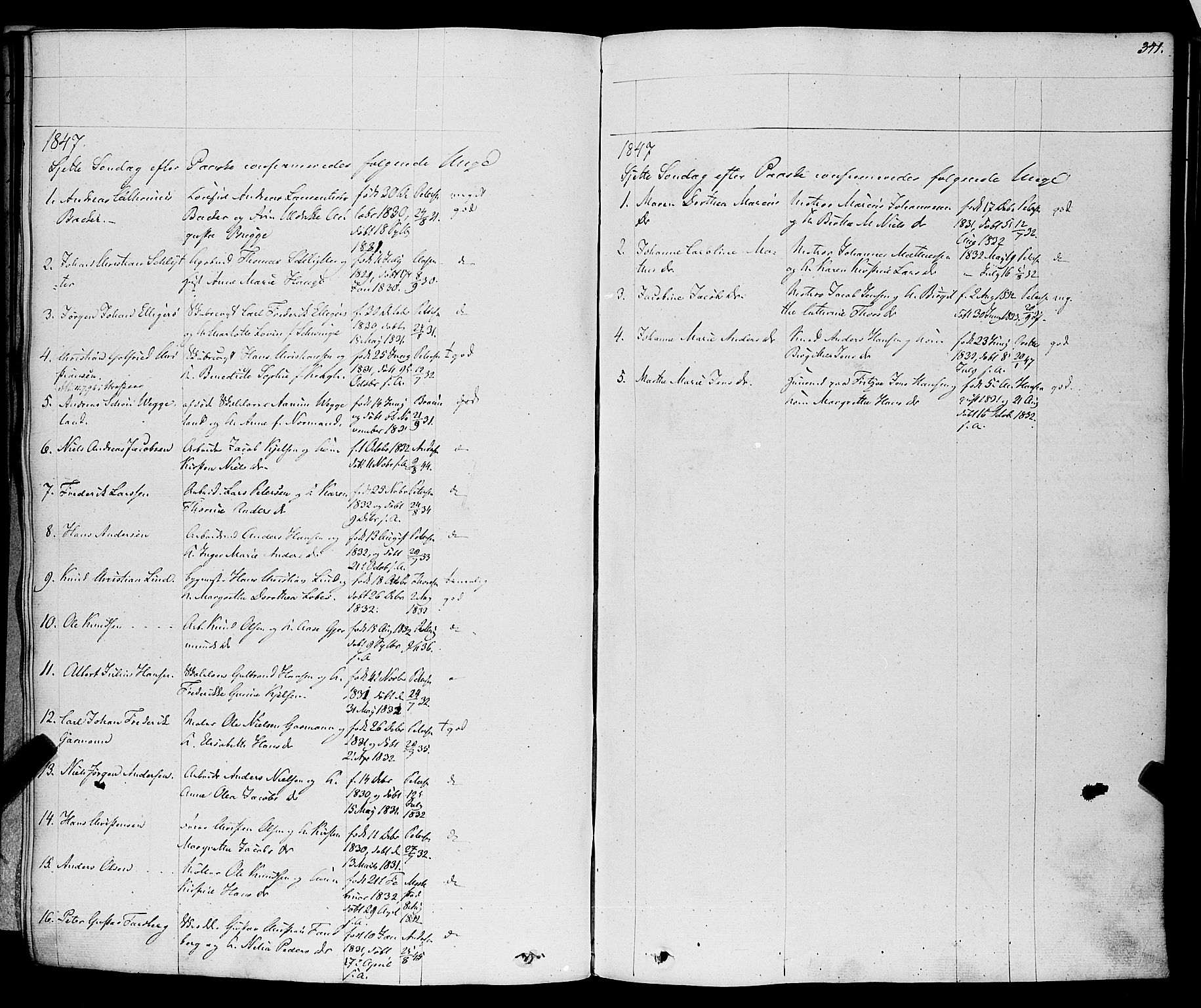 Larvik kirkebøker, SAKO/A-352/F/Fa/L0002: Parish register (official) no. I 2, 1825-1847, p. 341