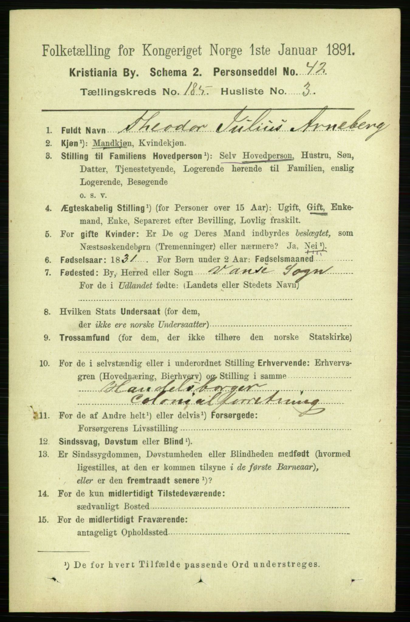 RA, 1891 census for 0301 Kristiania, 1891, p. 110952