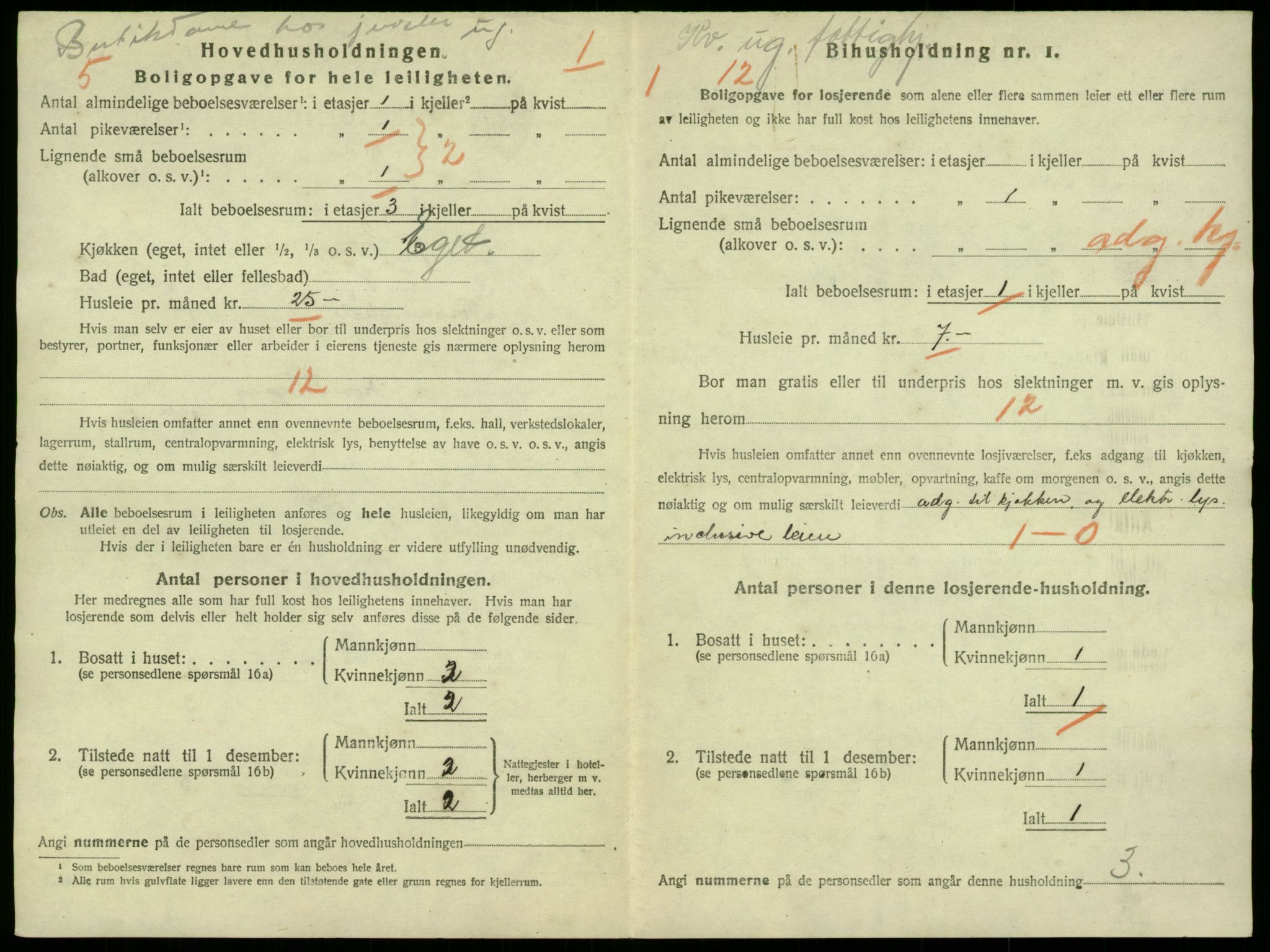SAB, 1920 census for Bergen, 1920, p. 18985