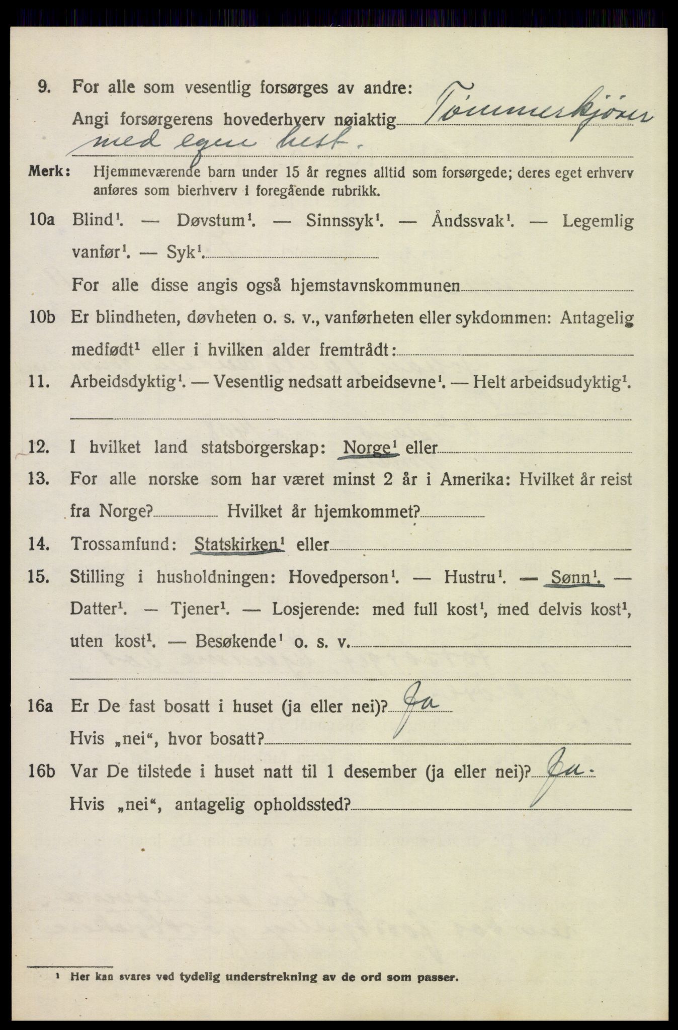 SAH, 1920 census for Trysil, 1920, p. 7088