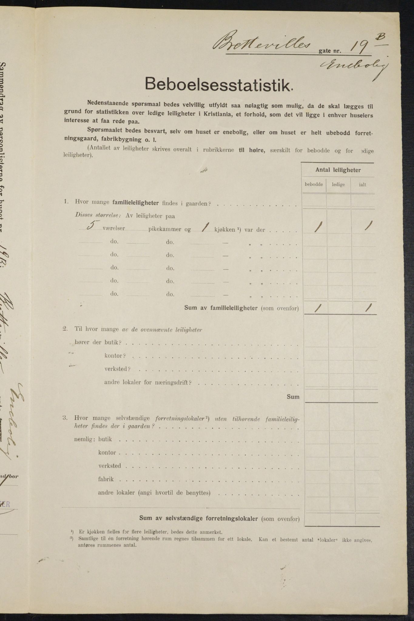 OBA, Municipal Census 1914 for Kristiania, 1914, p. 8789