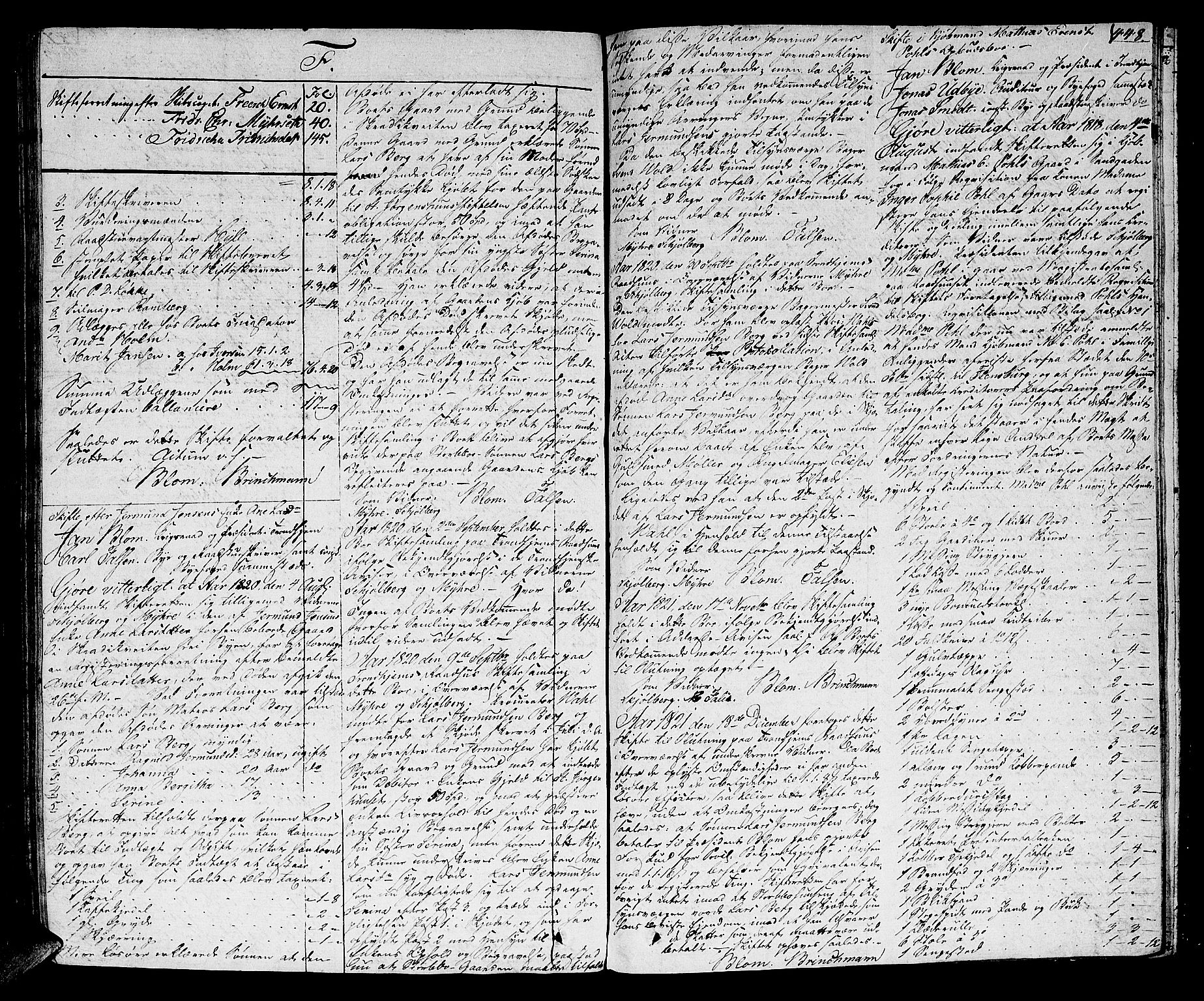 Trondheim byfogd, AV/SAT-A-0003/1/3/3A/L0025: Skifteprotokoll - gml.nr.21. (m/ register) U, 1810-1824, p. 447b-448a