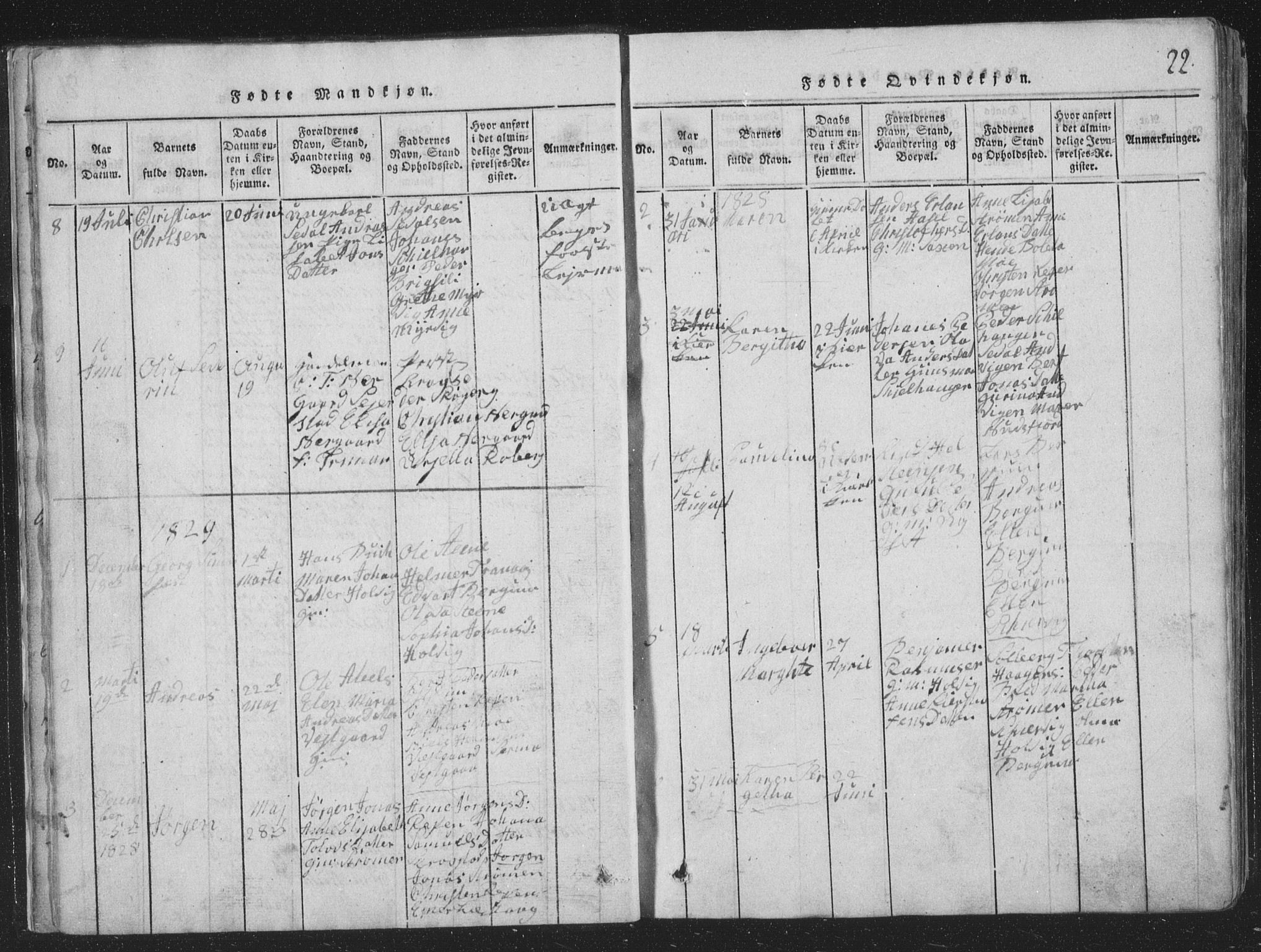 Ministerialprotokoller, klokkerbøker og fødselsregistre - Nord-Trøndelag, SAT/A-1458/773/L0613: Parish register (official) no. 773A04, 1815-1845, p. 22