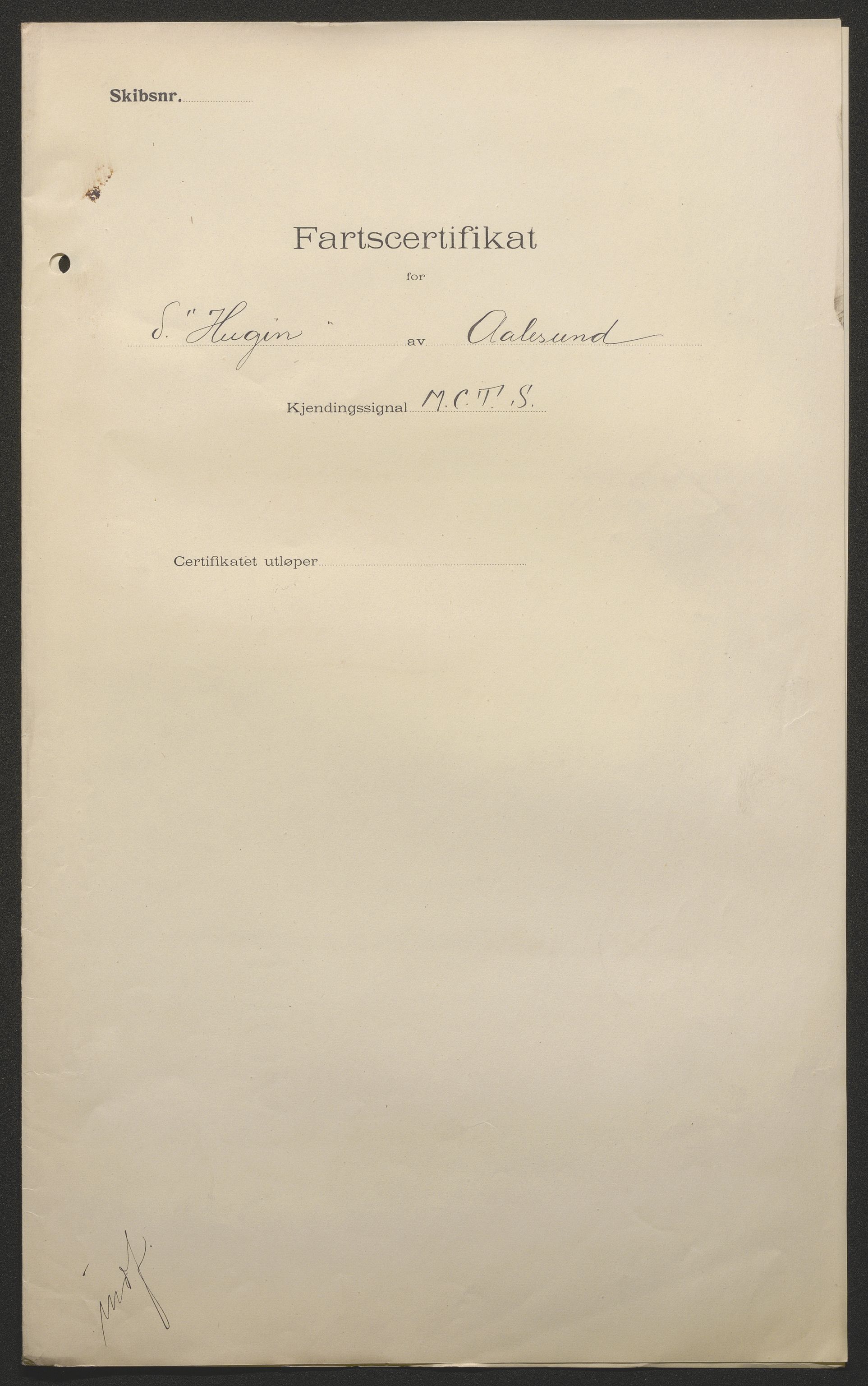 Sjøfartsdirektoratet med forløpere, skipsmapper slettede skip, AV/RA-S-4998/F/Fa/L0519: --, 1850-1922, p. 407