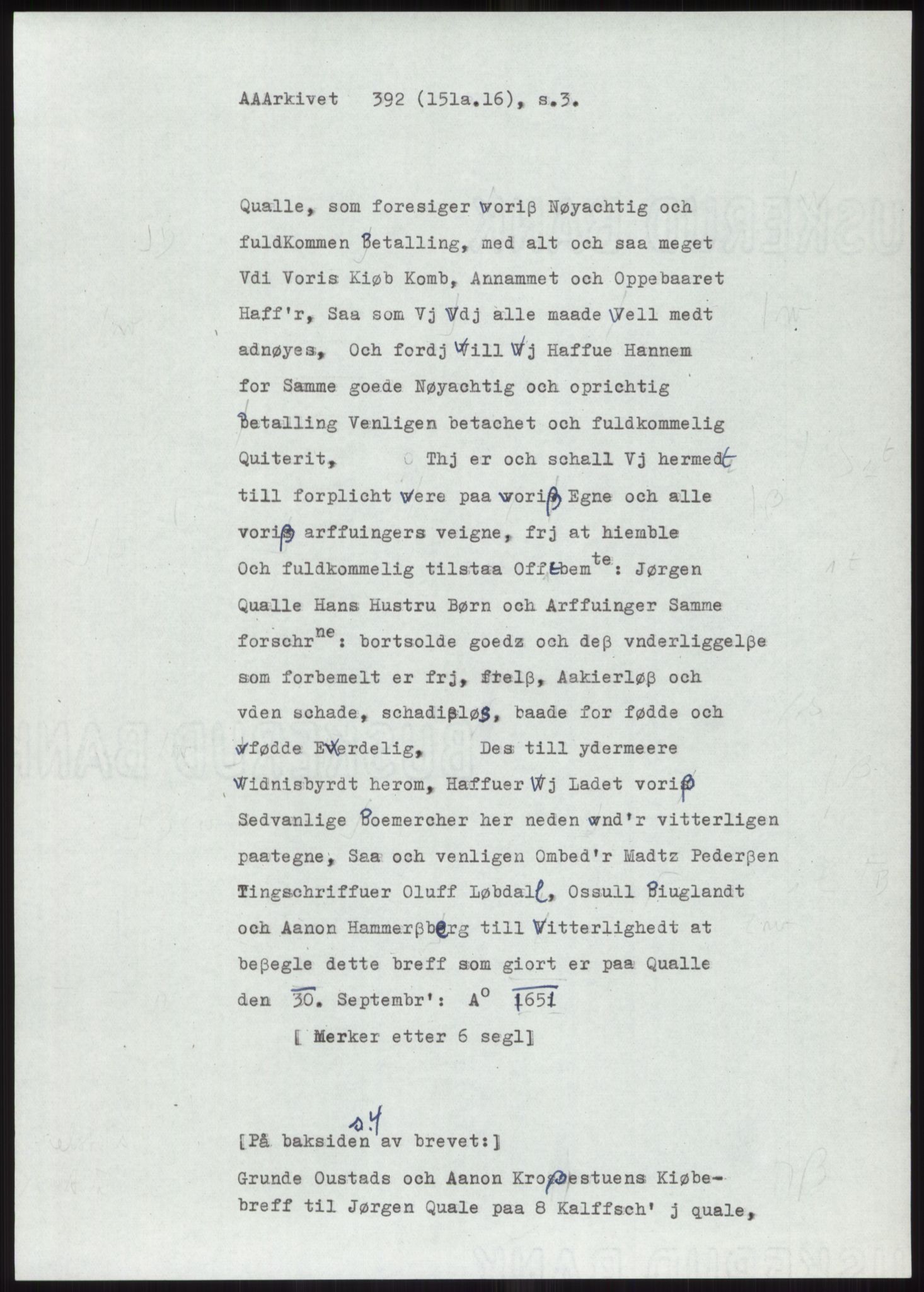 Samlinger til kildeutgivelse, Diplomavskriftsamlingen, AV/RA-EA-4053/H/Ha, p. 1269