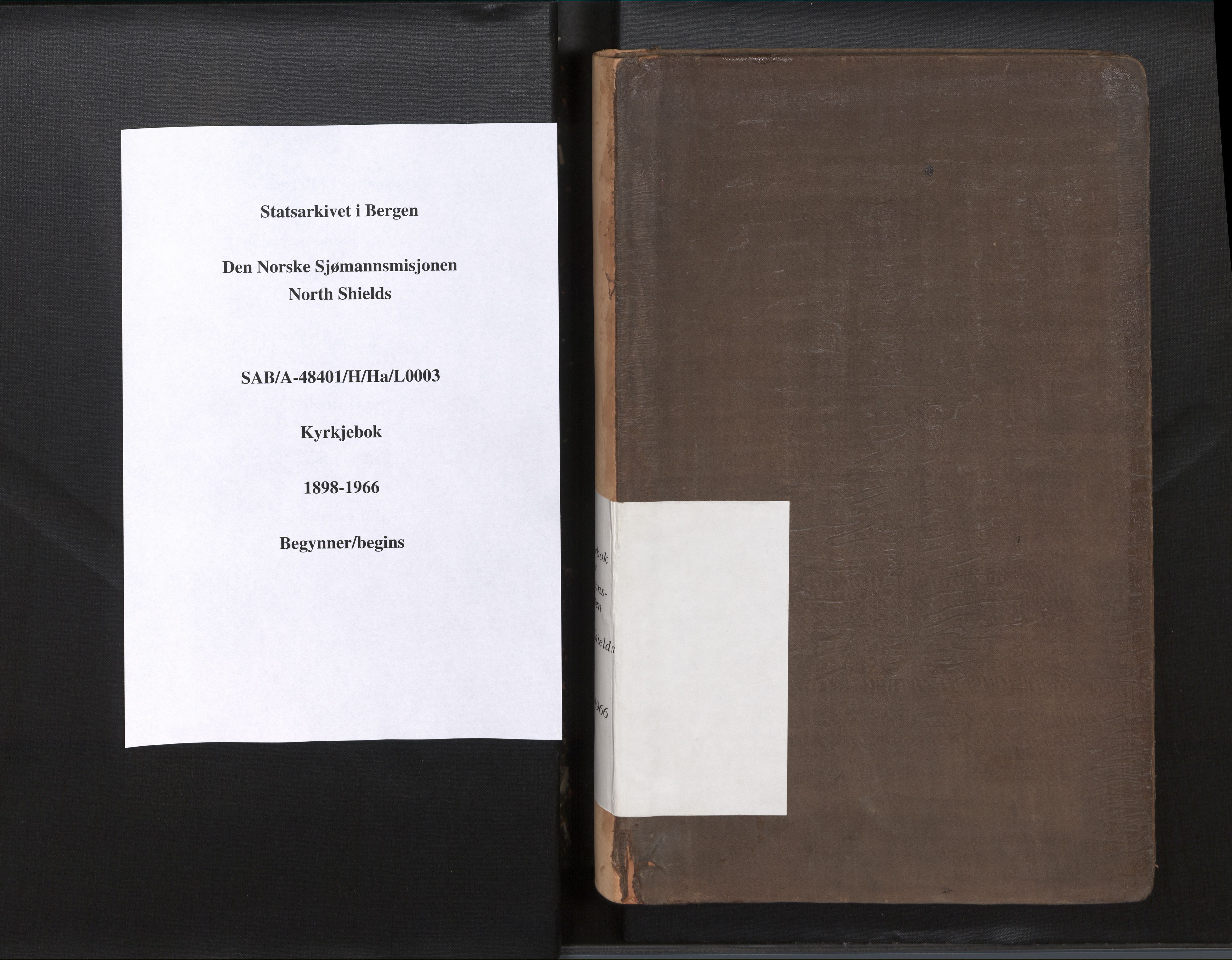 Den norske sjømannsmisjon i utlandet/Tyne-havnene (North Shields og New Castle), AV/SAB-SAB/PA-0101/H/Ha/L0003: Parish register (official) no. A 3, 1898-1966