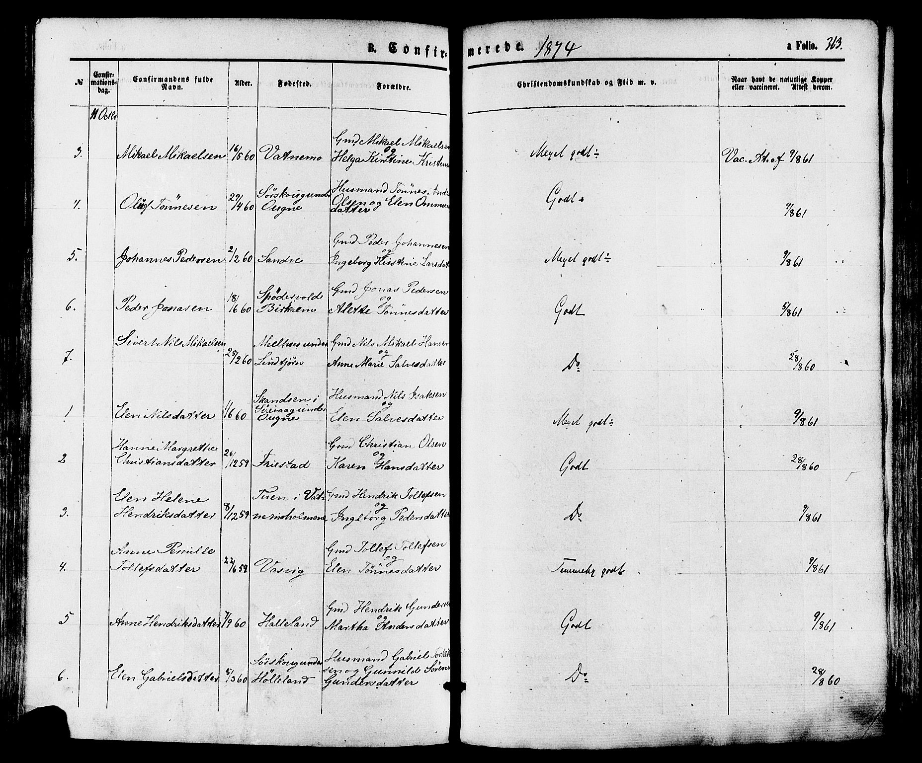 Eigersund sokneprestkontor, AV/SAST-A-101807/S08/L0014: Parish register (official) no. A 13, 1866-1878, p. 363