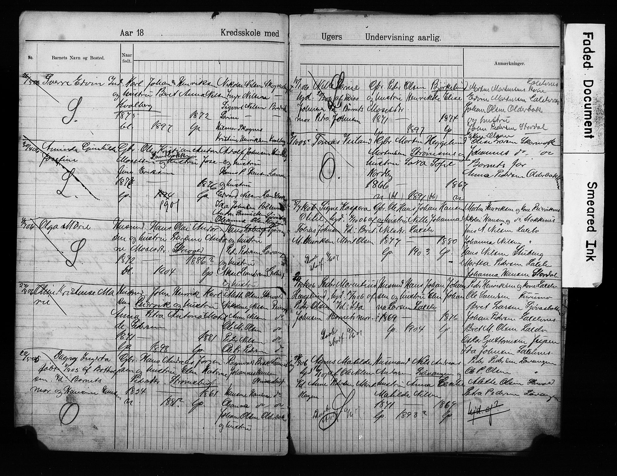 Lyngen sokneprestembete, AV/SATØ-S-1289/H/Ha/L0052/0001: Baptism register no. 52.1, 1895-1914