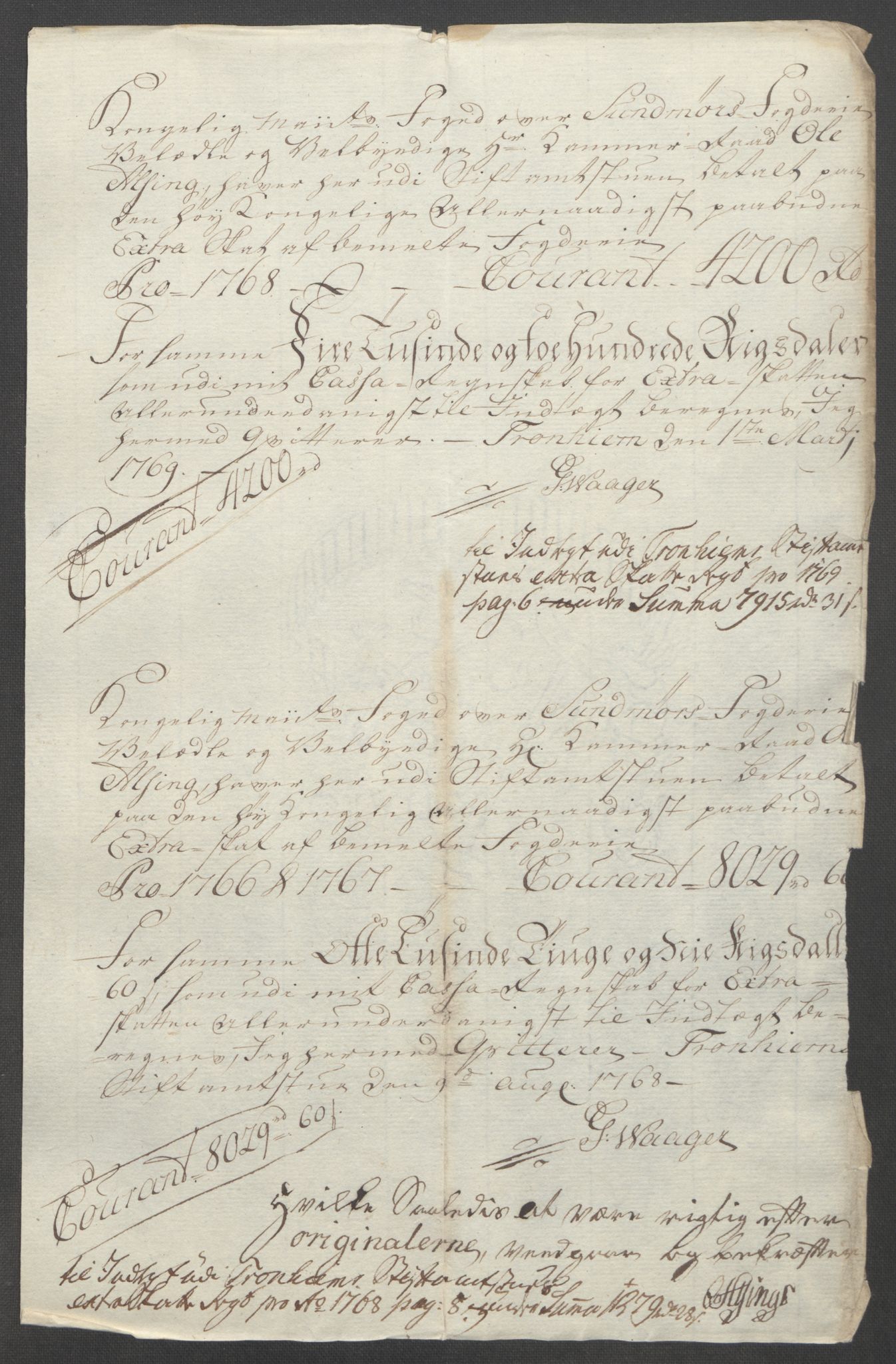 Rentekammeret inntil 1814, Reviderte regnskaper, Fogderegnskap, AV/RA-EA-4092/R54/L3645: Ekstraskatten Sunnmøre, 1762-1772, p. 157