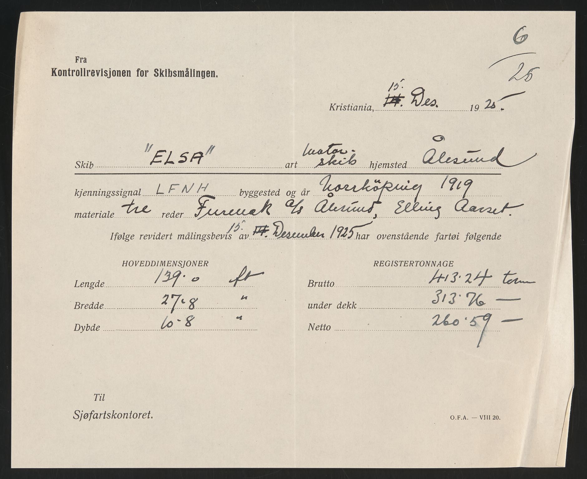 Sjøfartsdirektoratet med forløpere, skipsmapper slettede skip, RA/S-4998/F/Fa/L0292: --, 1869-1930, p. 340