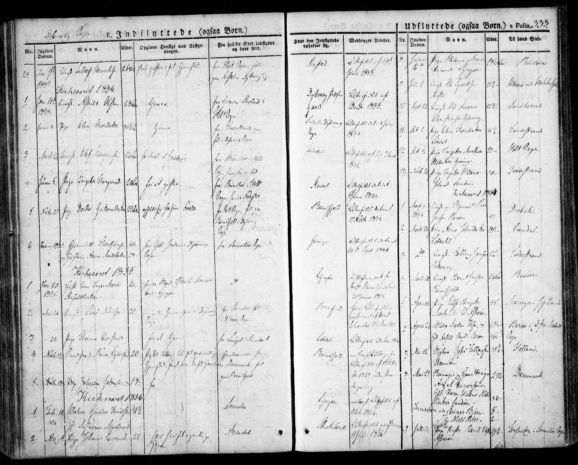 Dypvåg sokneprestkontor, SAK/1111-0007/F/Fa/Faa/L0004: Parish register (official) no. A 4, 1824-1840, p. 333