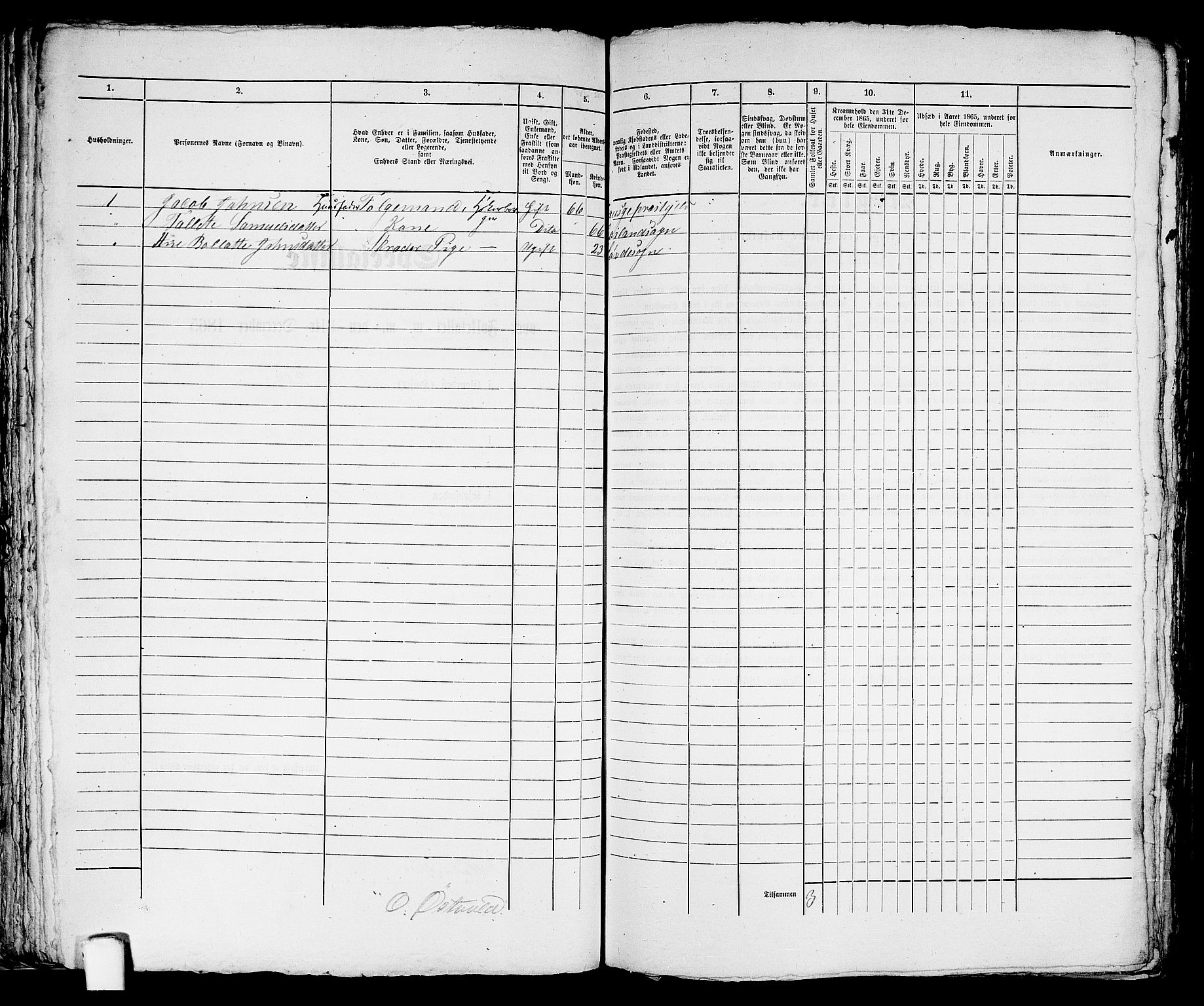 RA, 1865 census for Stavanger, 1865, p. 1640
