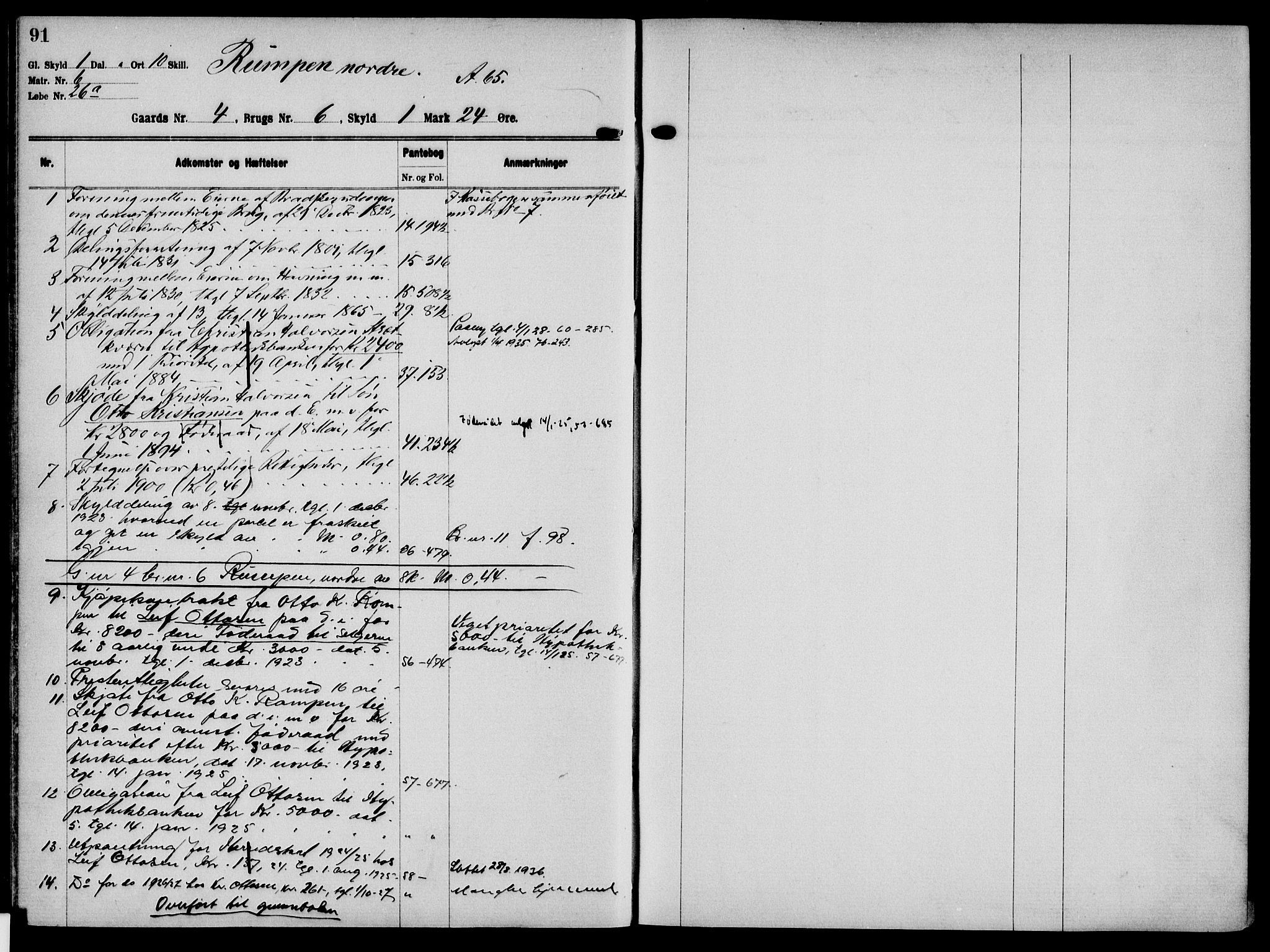 Solør tingrett, AV/SAH-TING-008/H/Ha/Hak/L0001: Mortgage register no. I, 1900-1935, p. 91