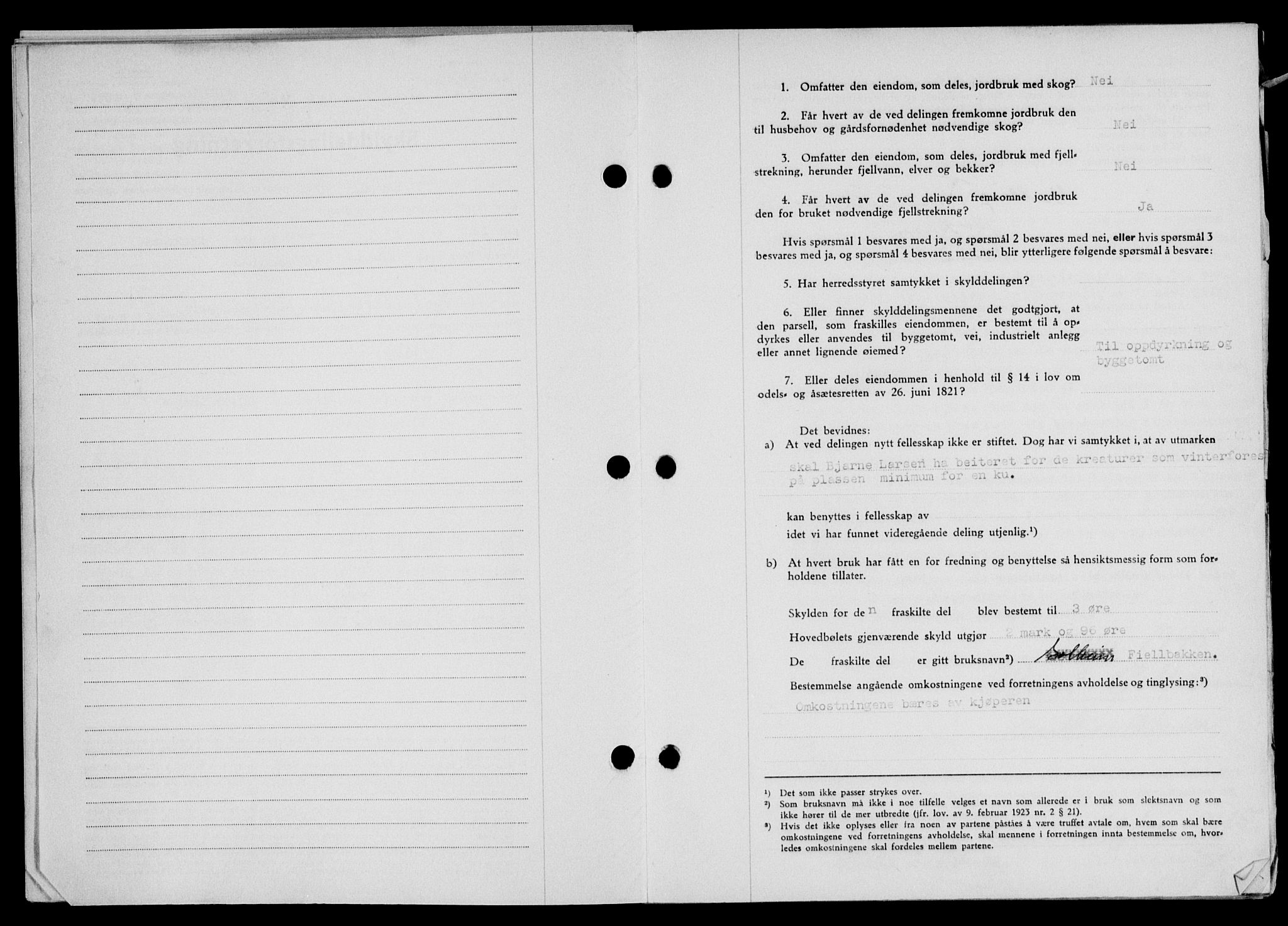 Lofoten sorenskriveri, SAT/A-0017/1/2/2C/L0013a: Mortgage book no. 13a, 1944-1946, Diary no: : 1029/1945