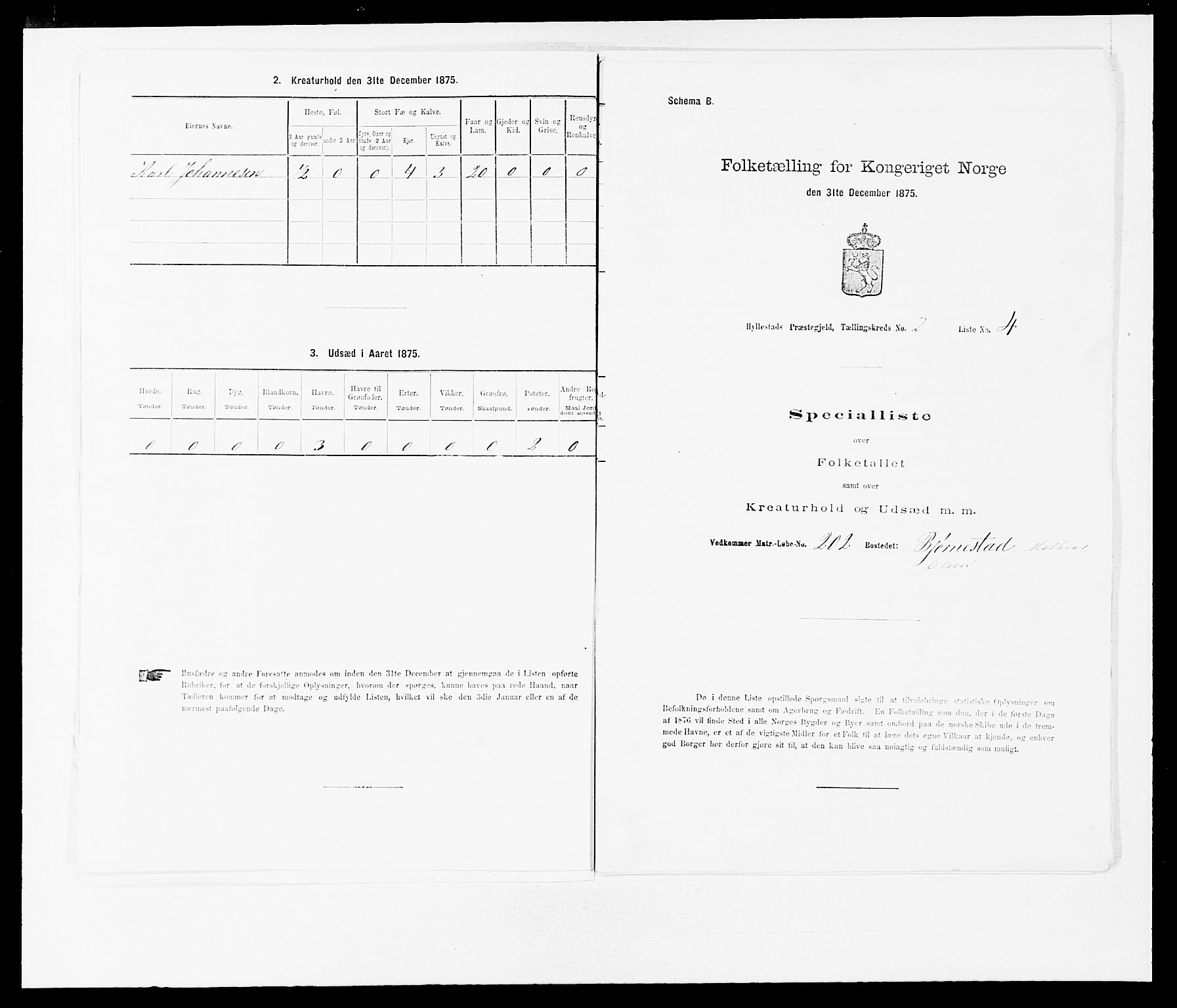 SAB, 1875 census for 1413P Hyllestad, 1875, p. 159