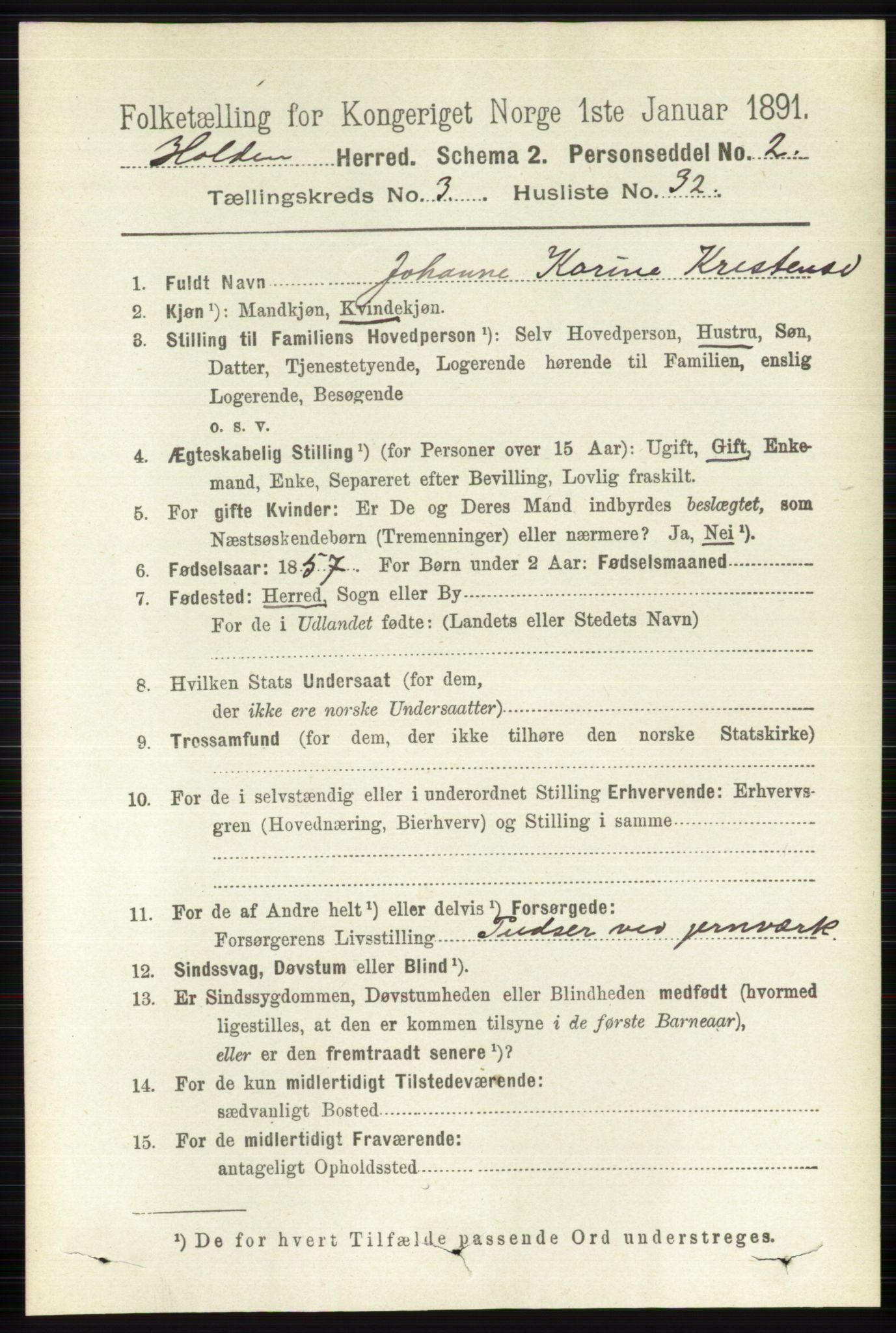 RA, 1891 census for 0819 Holla, 1891, p. 1676