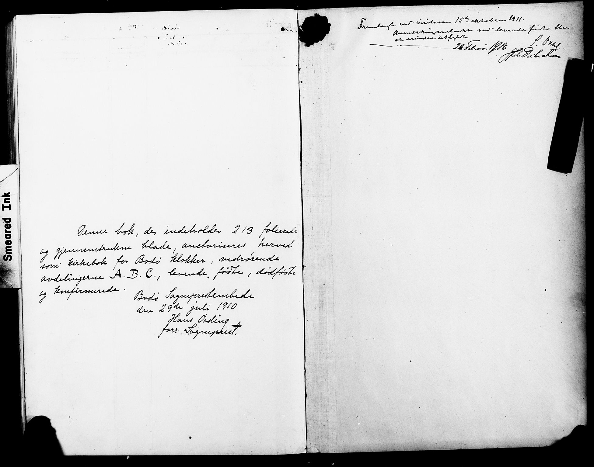 Ministerialprotokoller, klokkerbøker og fødselsregistre - Nordland, SAT/A-1459/801/L0034: Parish register (copy) no. 801C09, 1910-1922