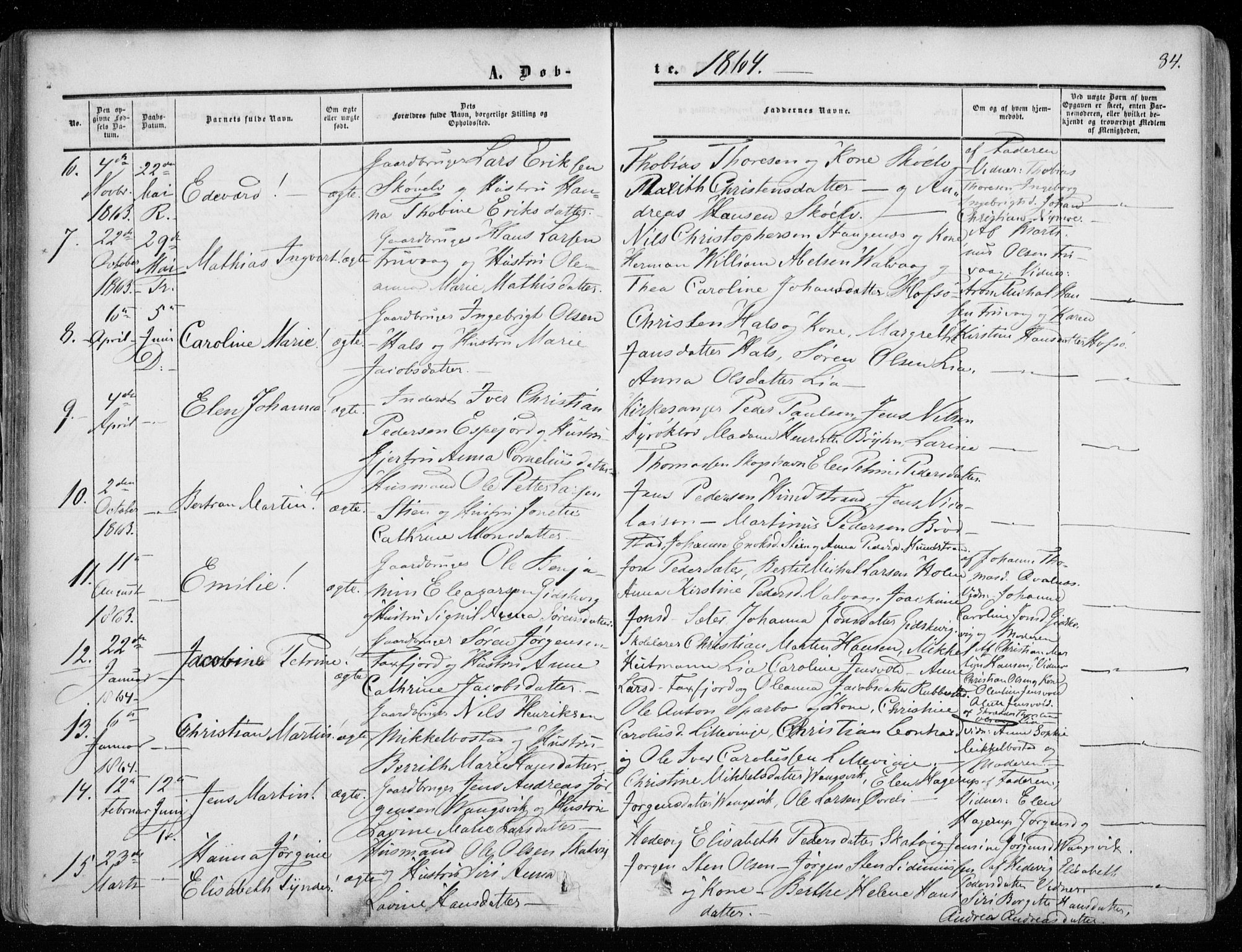 Tranøy sokneprestkontor, SATØ/S-1313/I/Ia/Iaa/L0007kirke: Parish register (official) no. 7, 1856-1866, p. 84
