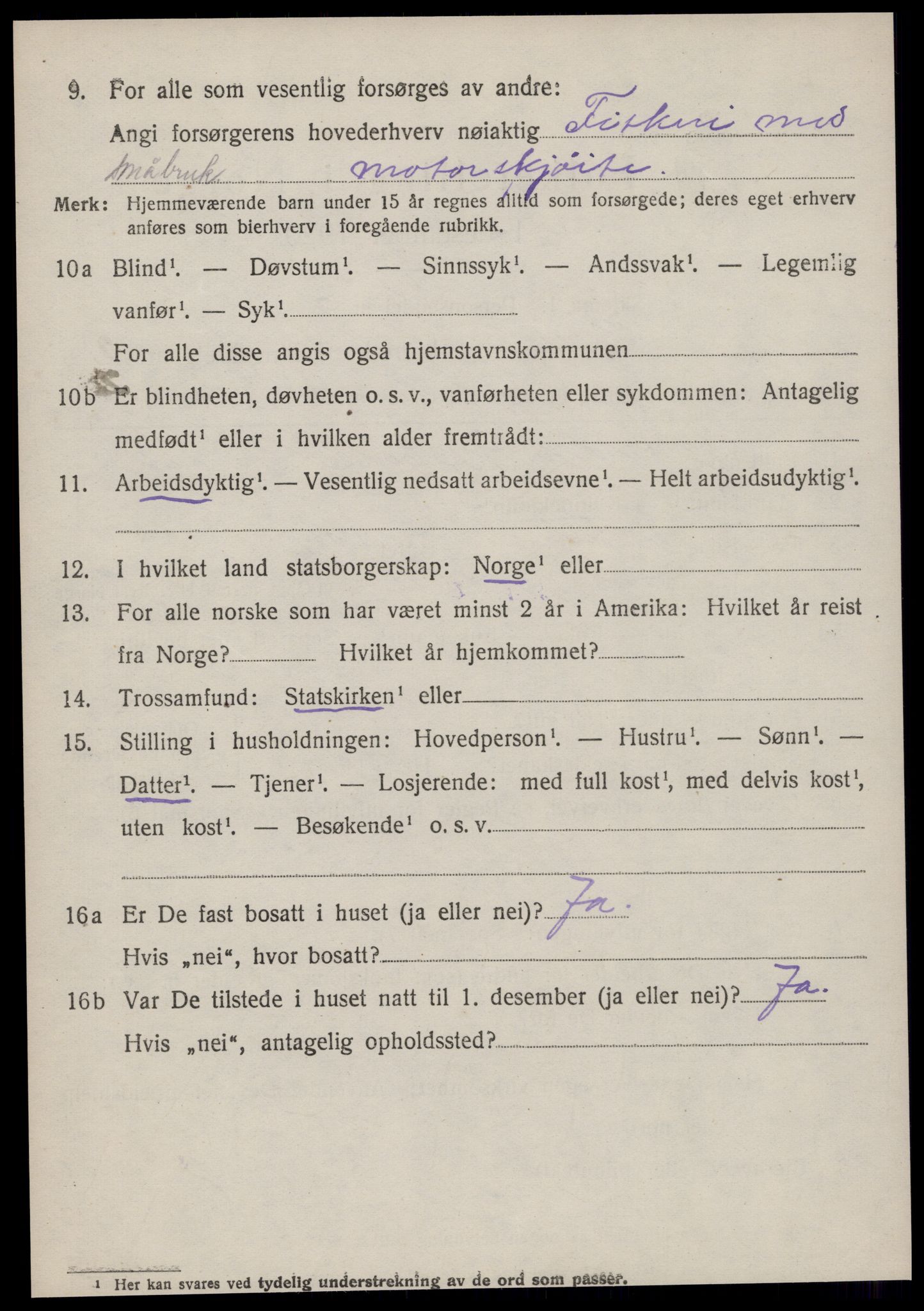 SAT, 1920 census for Giske, 1920, p. 891
