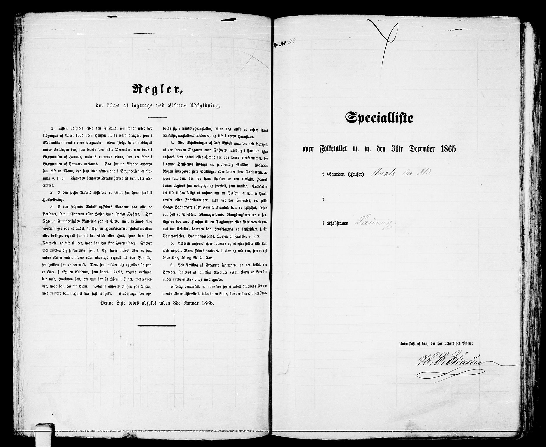 RA, 1865 census for Larvik, 1865, p. 241