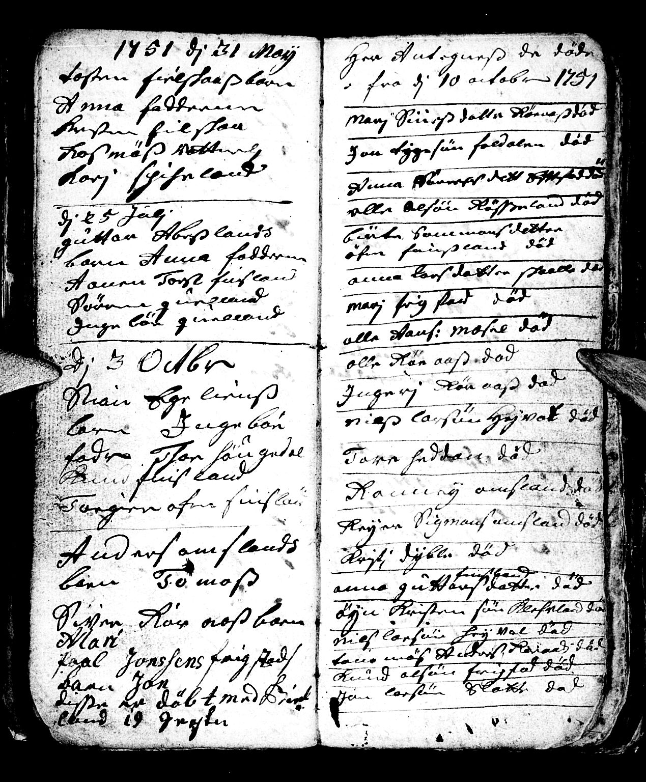 Bjelland sokneprestkontor, SAK/1111-0005/F/Fb/Fbb/L0001: Parish register (copy) no. B 1, 1732-1782, p. 35