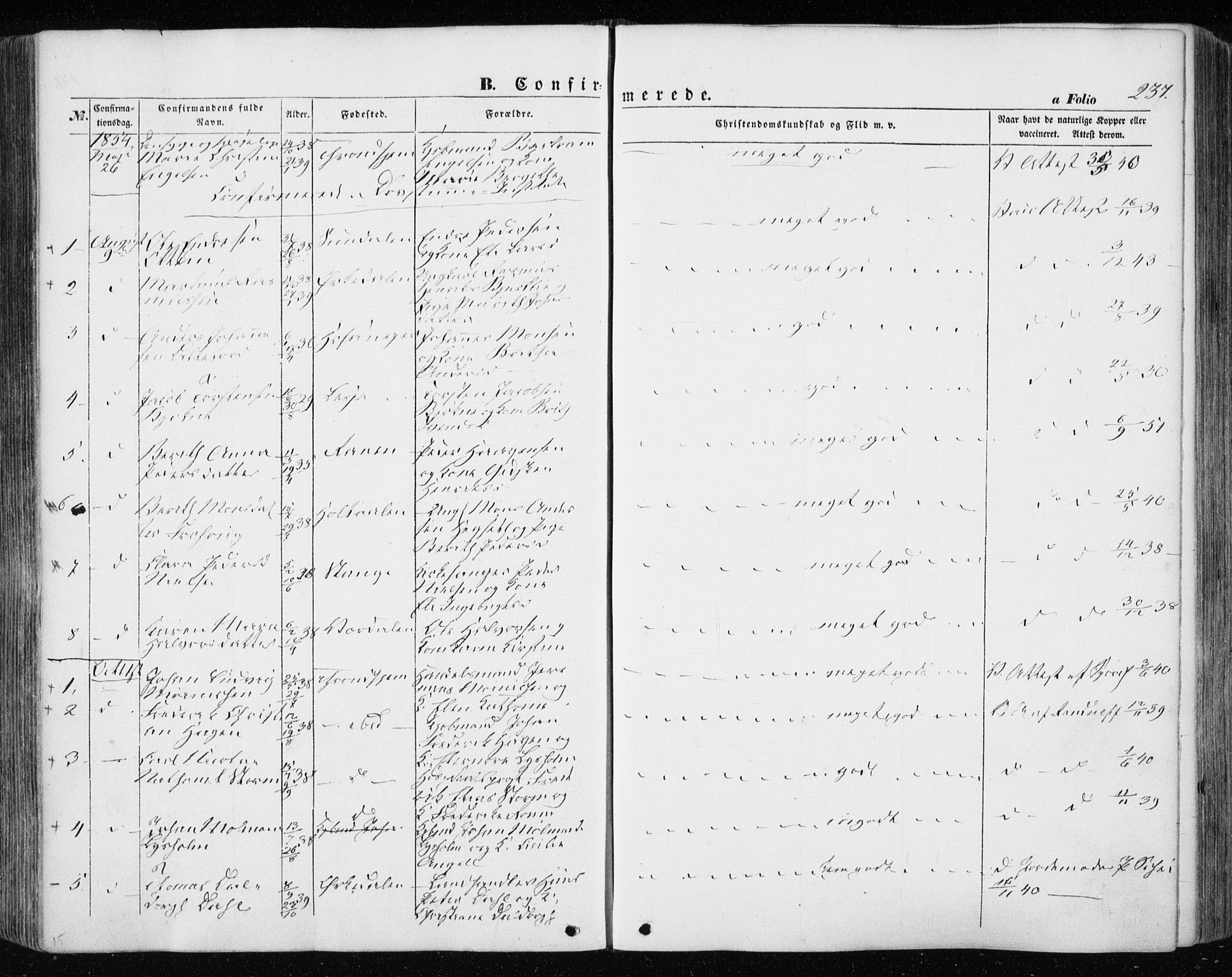 Ministerialprotokoller, klokkerbøker og fødselsregistre - Sør-Trøndelag, AV/SAT-A-1456/601/L0051: Parish register (official) no. 601A19, 1848-1857, p. 237