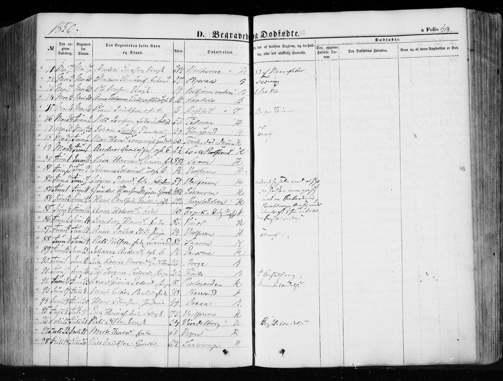 Eiker kirkebøker, AV/SAKO-A-4/F/Fa/L0014: Parish register (official) no. I 14, 1846-1854, p. 414