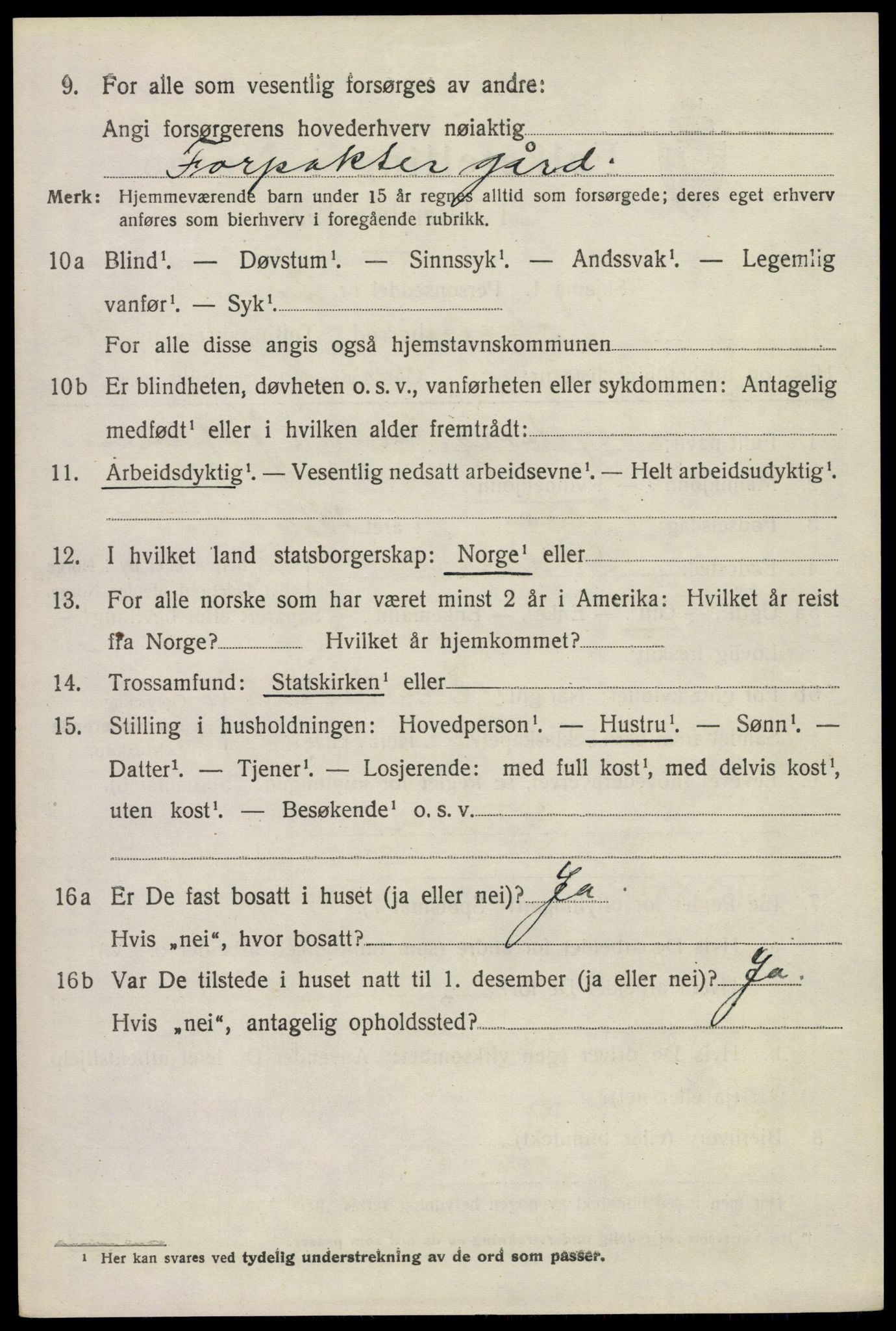 SAKO, 1920 census for Solum, 1920, p. 10693