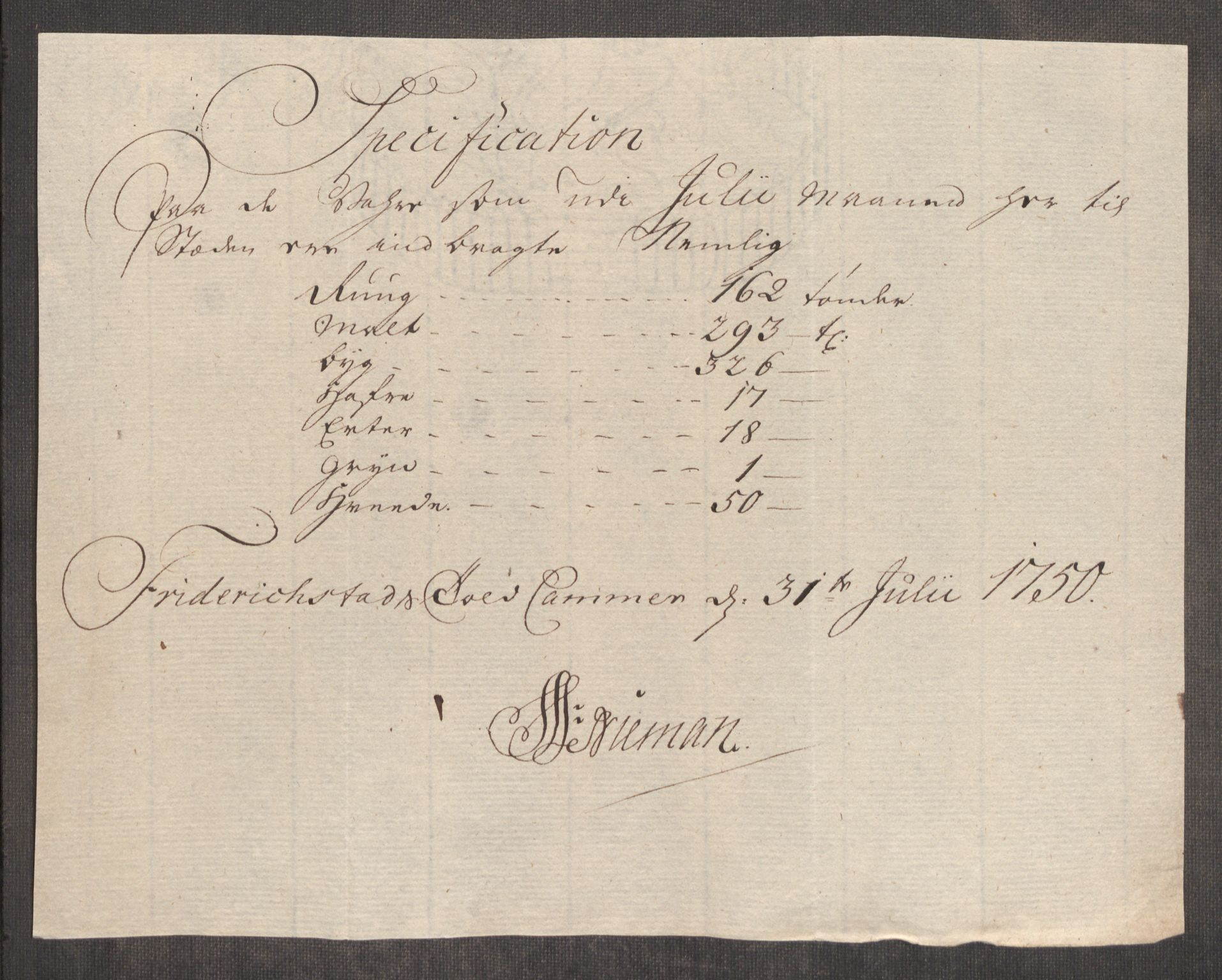 Rentekammeret inntil 1814, Realistisk ordnet avdeling, AV/RA-EA-4070/Oe/L0004: [Ø1]: Priskuranter, 1749-1752, p. 228