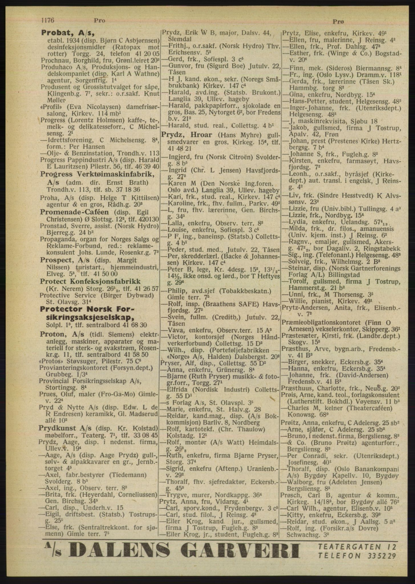 Kristiania/Oslo adressebok, PUBL/-, 1949, p. 1176