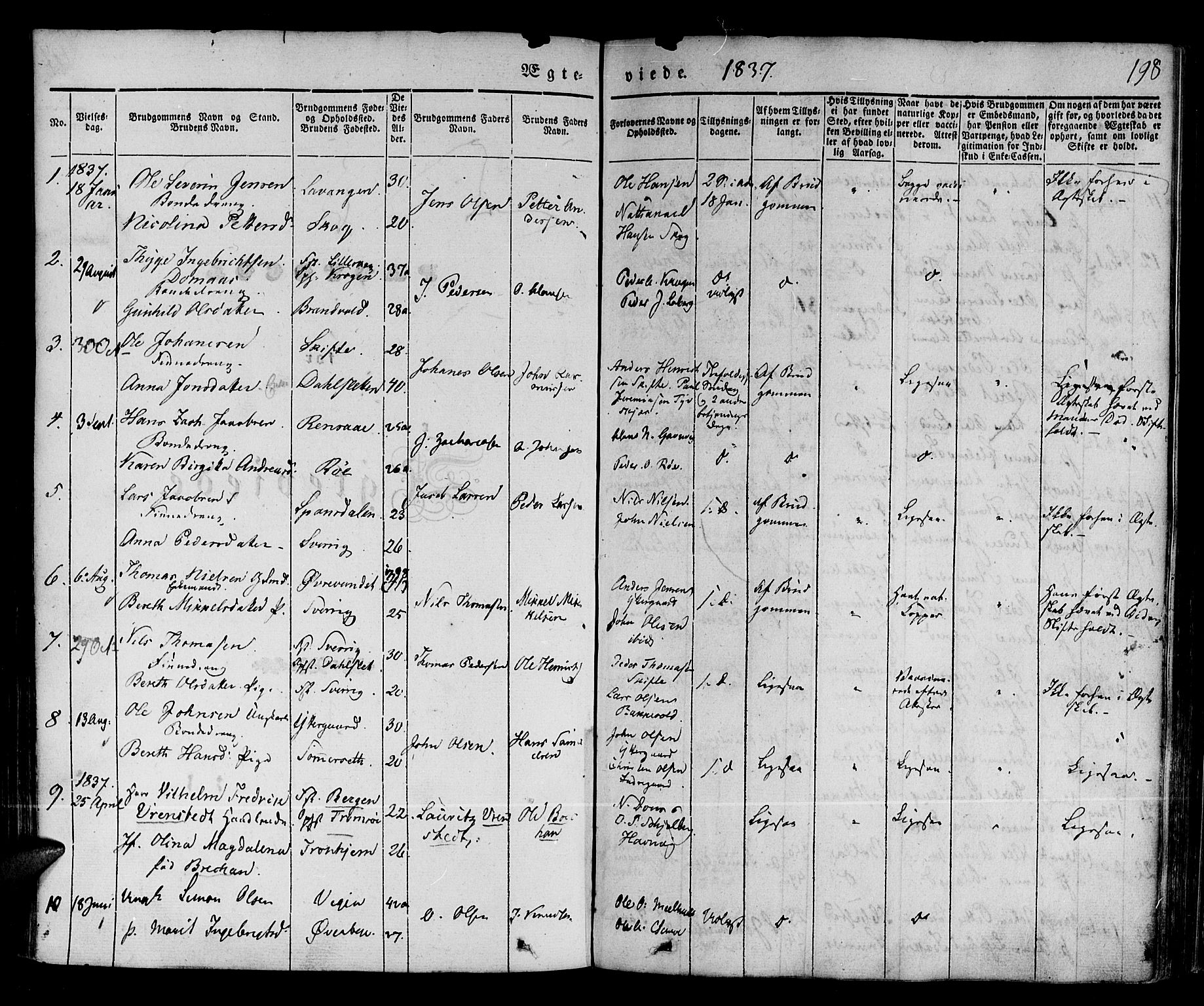 Ibestad sokneprestembete, SATØ/S-0077/H/Ha/Haa/L0006kirke: Parish register (official) no. 6, 1837-1850, p. 198