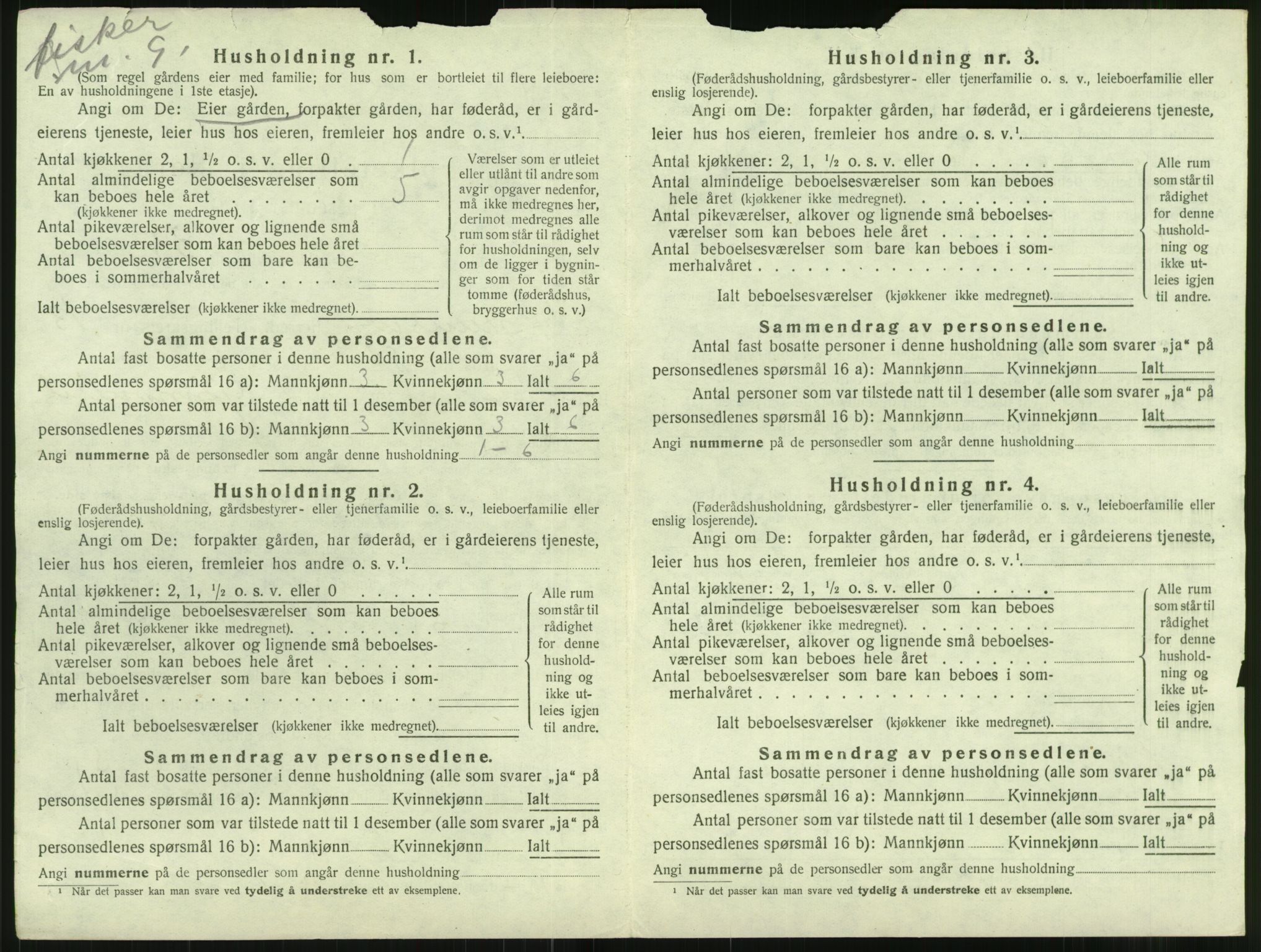 SAT, 1920 census for Bremsnes, 1920, p. 1484