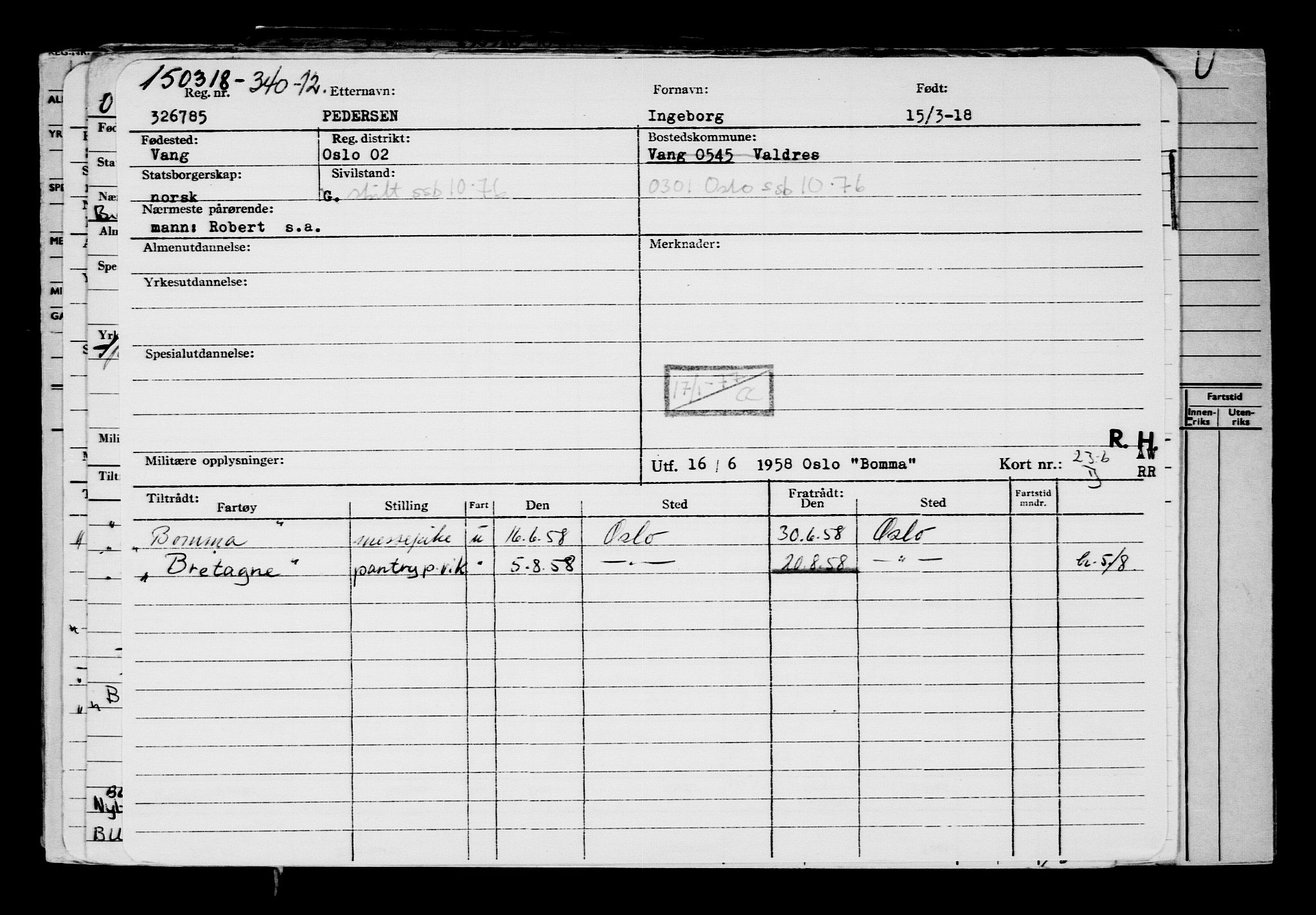 Direktoratet for sjømenn, AV/RA-S-3545/G/Gb/L0156: Hovedkort, 1918, p. 335