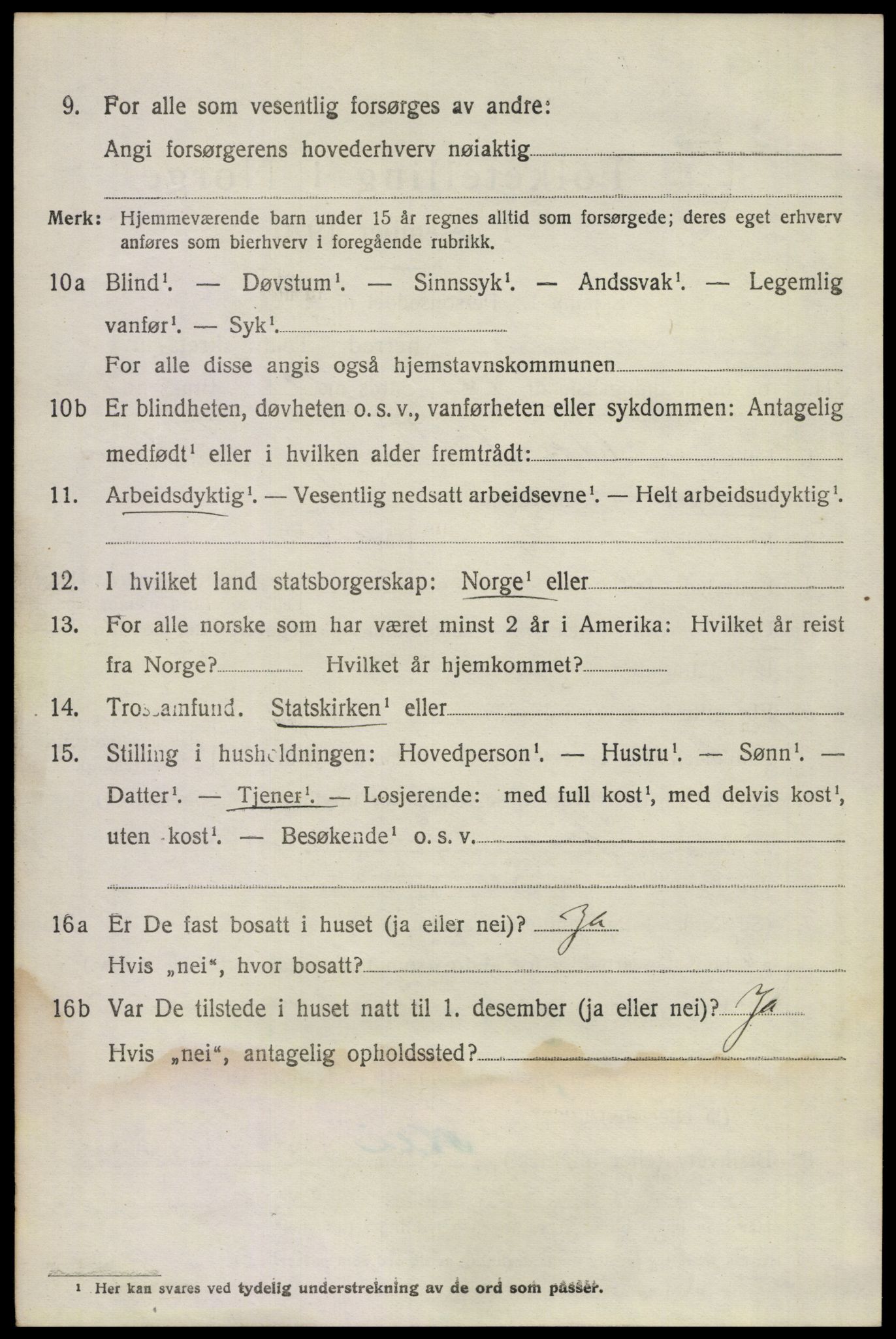 SAKO, 1920 census for Stokke, 1920, p. 11181