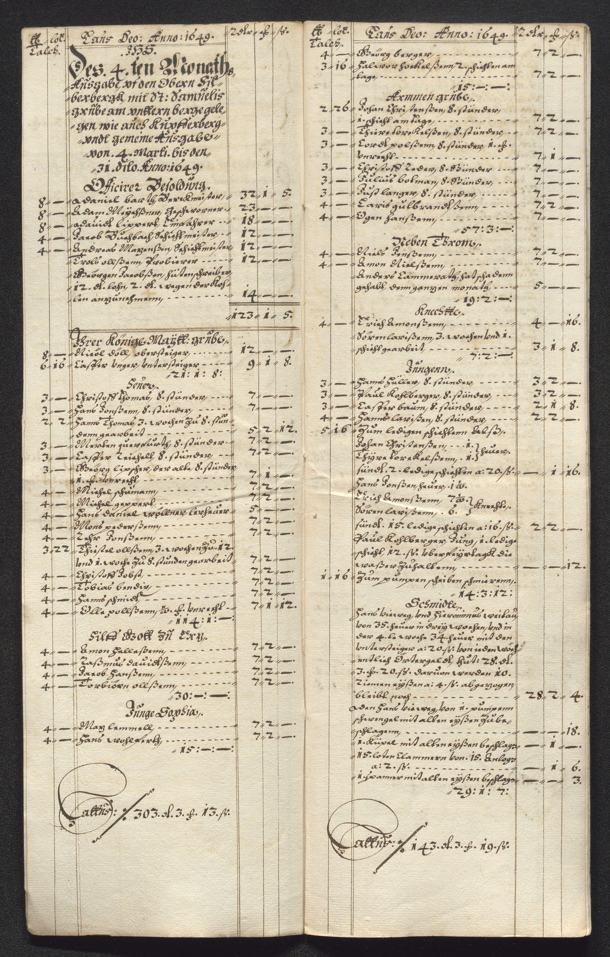 Kongsberg Sølvverk 1623-1816, AV/SAKO-EA-3135/001/D/Dc/Dcd/L0023: Utgiftsregnskap for gruver m.m., 1649, p. 455