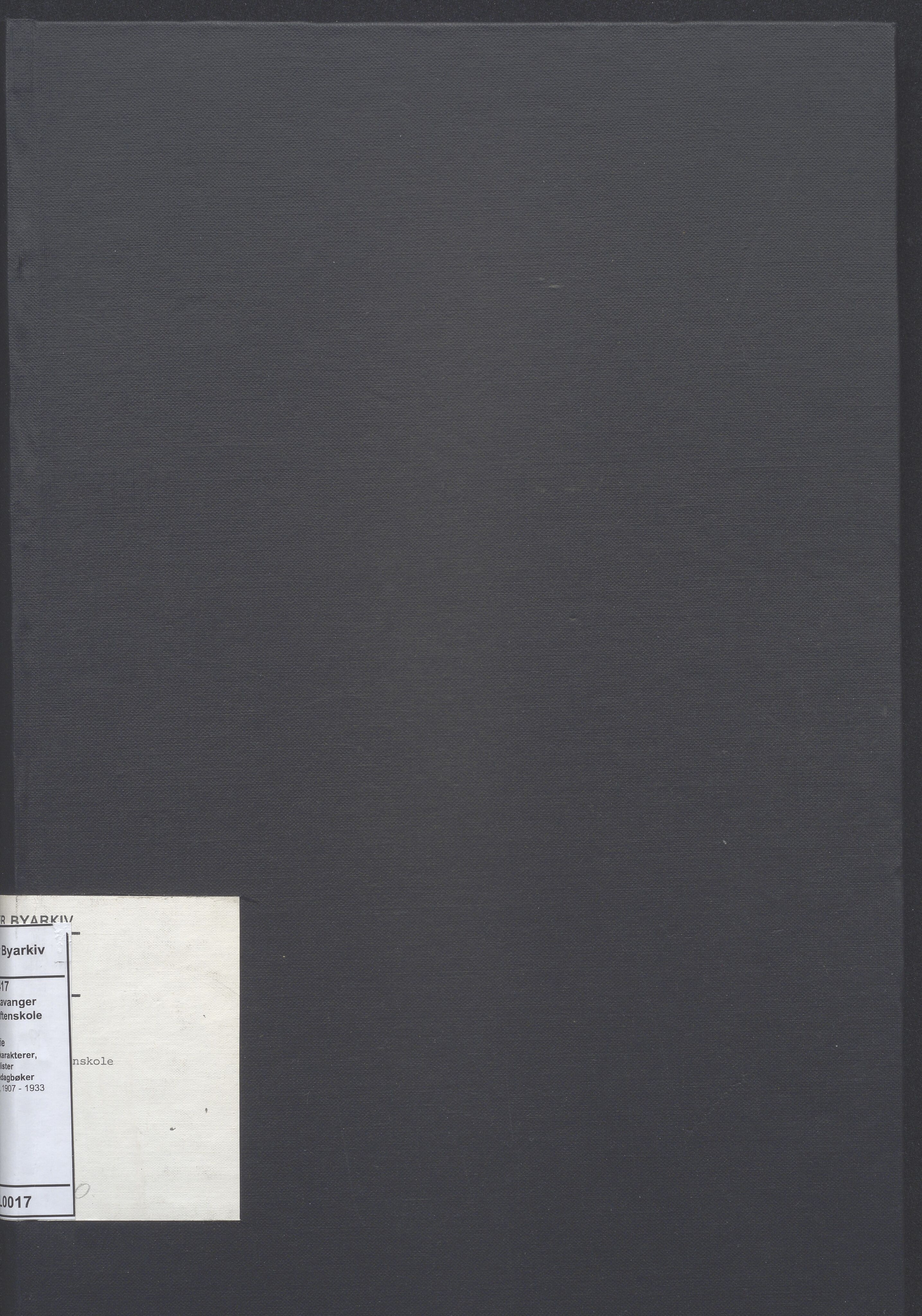 A-0417. Stavanger Tekniske Aftenskole, BYST/A-0417/G/Ga/L0017: Klassedagbok, 1907-1933