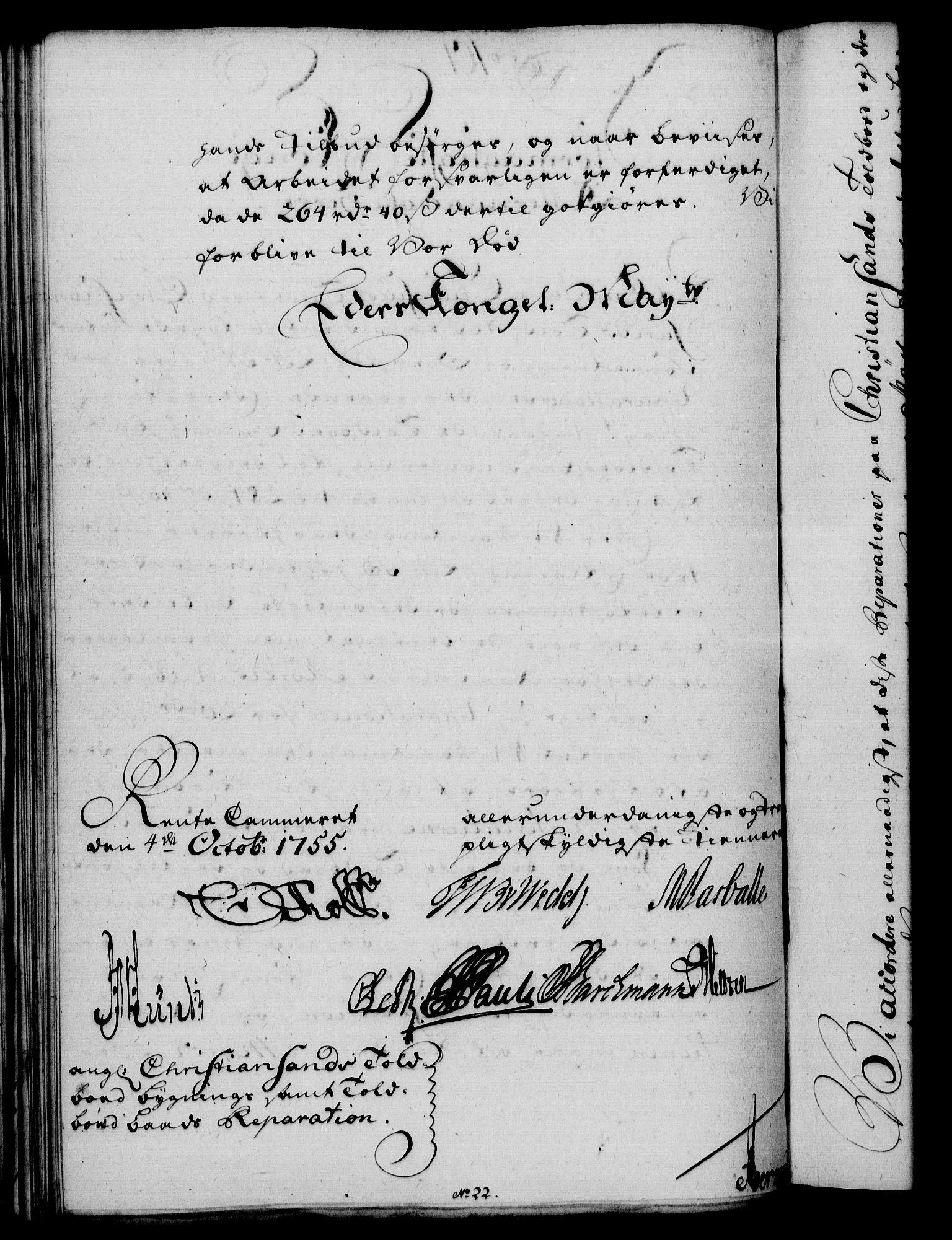 Rentekammeret, Kammerkanselliet, RA/EA-3111/G/Gf/Gfa/L0037: Norsk relasjons- og resolusjonsprotokoll (merket RK 52.37), 1755, p. 534