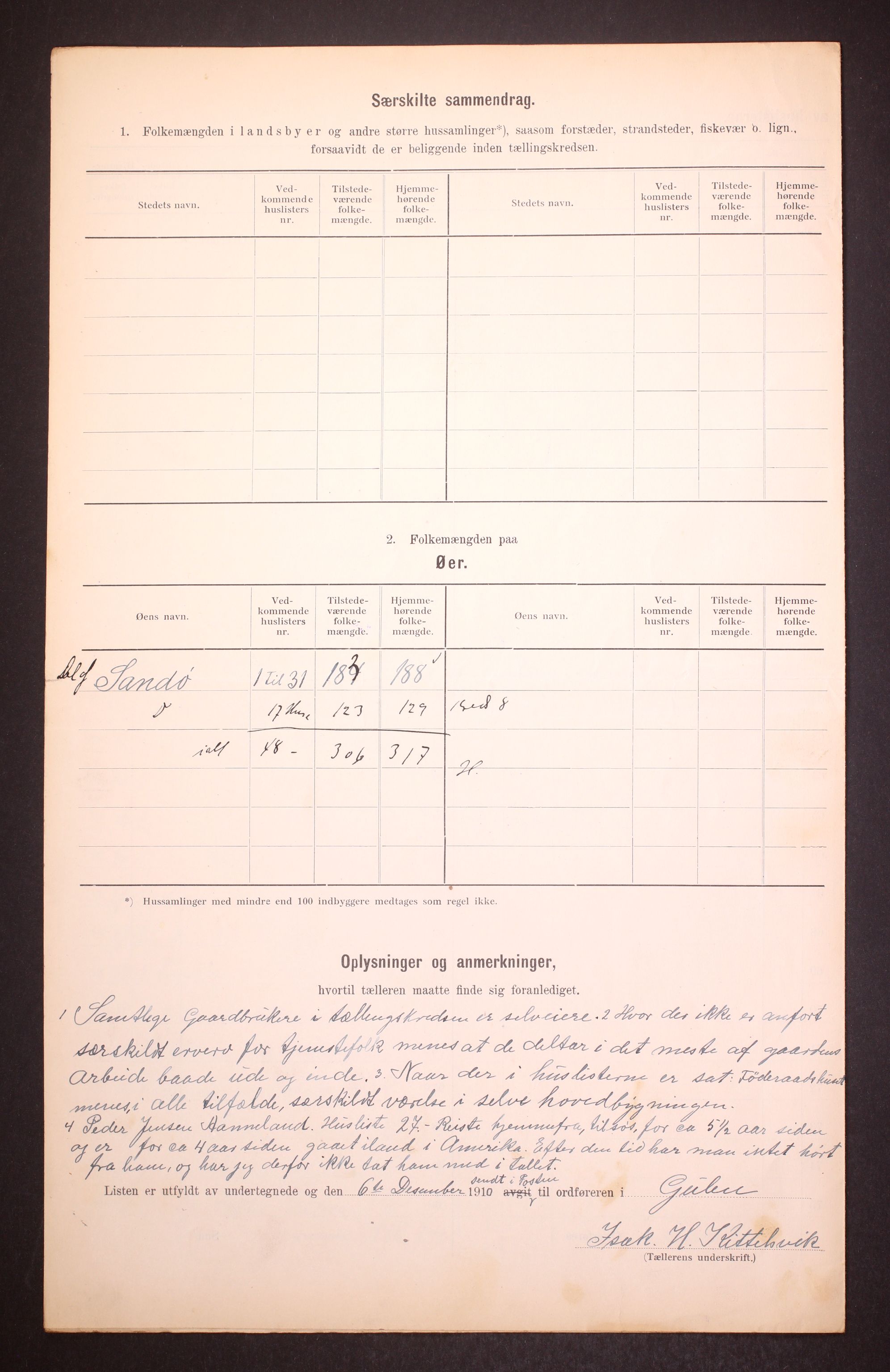 RA, 1910 census for Gulen, 1910, p. 30