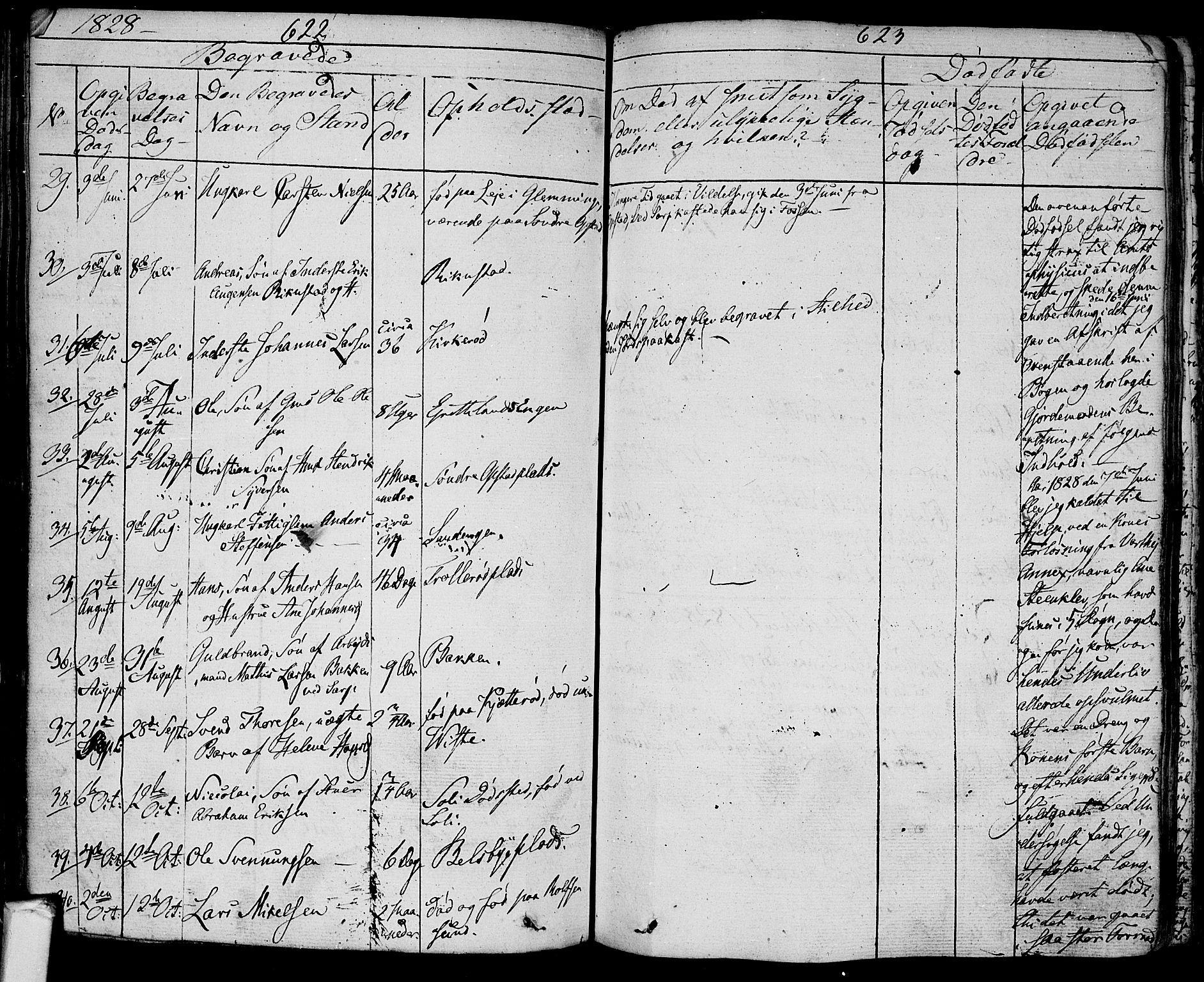 Tune prestekontor Kirkebøker, SAO/A-2007/F/Fa/L0006: Parish register (official) no. 6, 1823-1831, p. 622-623