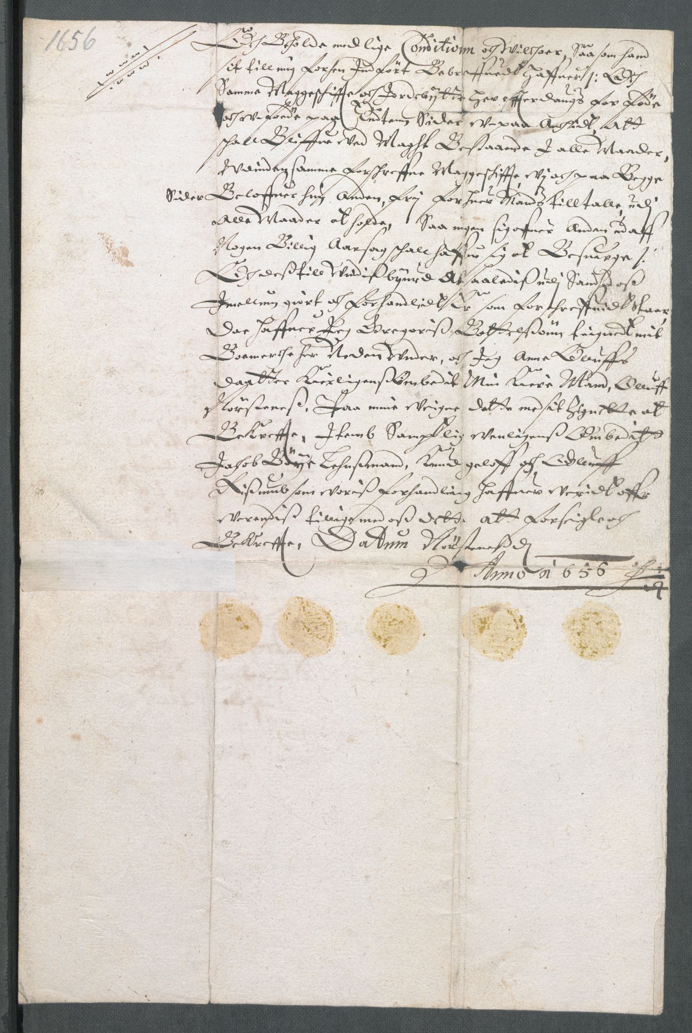 Riksarkivets diplomsamling, AV/RA-EA-5965/F02/L0166: Dokumenter, 1654-1656, p. 298